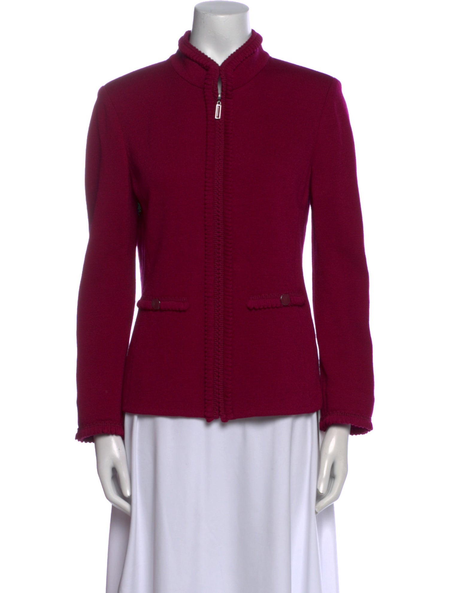 St. John Wool Mock Neck Sweatshirt