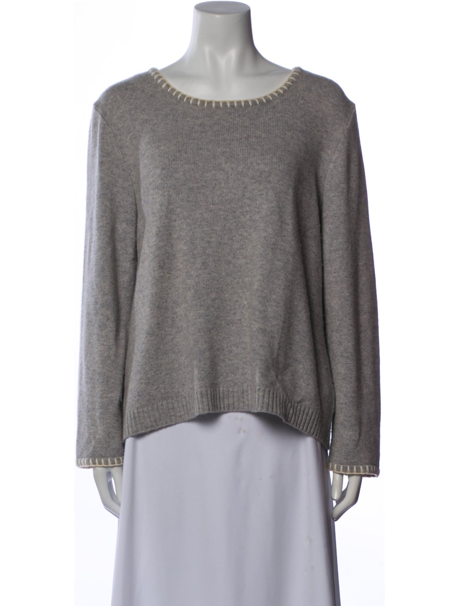 St. John Cashmere Bateau Neckline Top