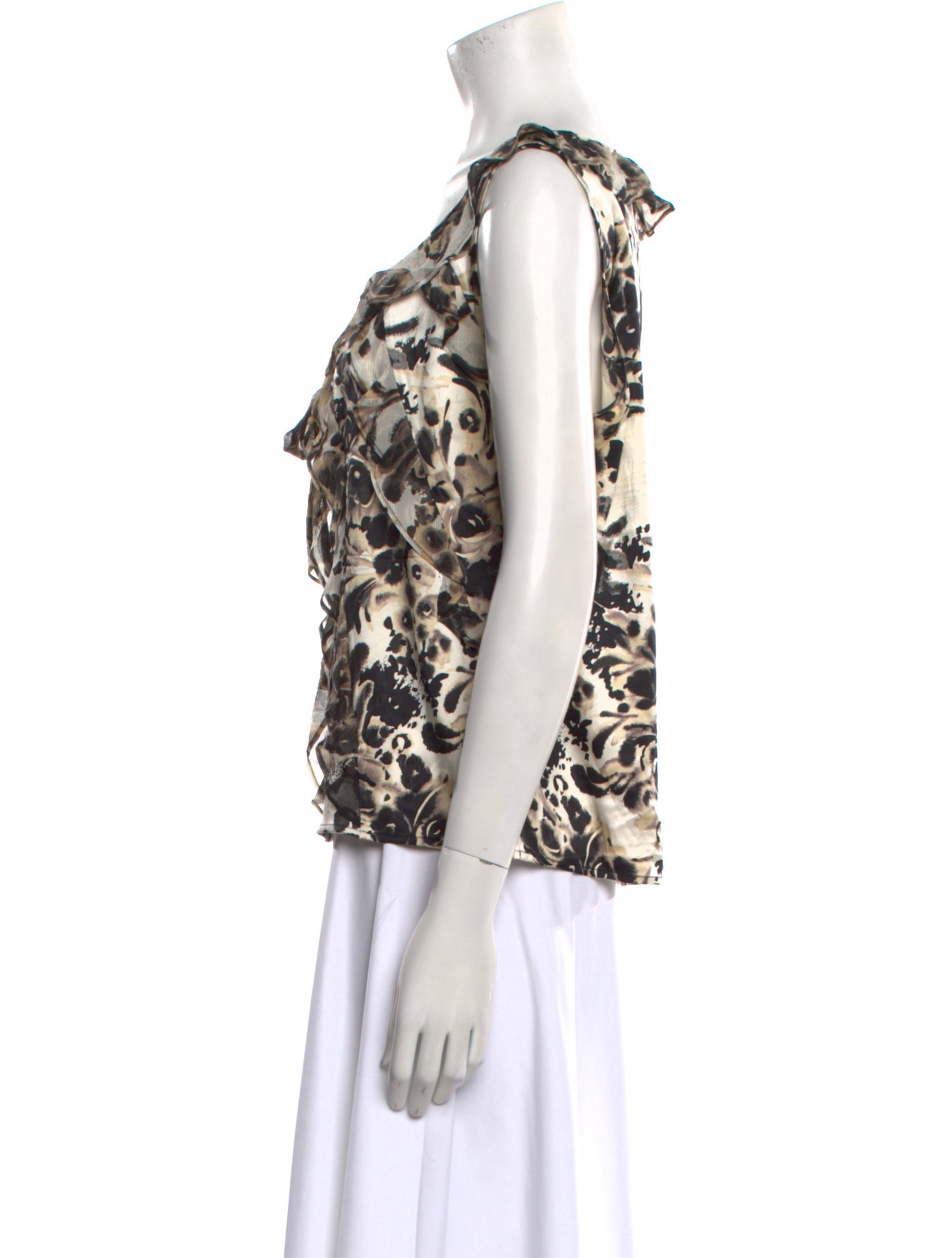 St. John Silk Printed Top