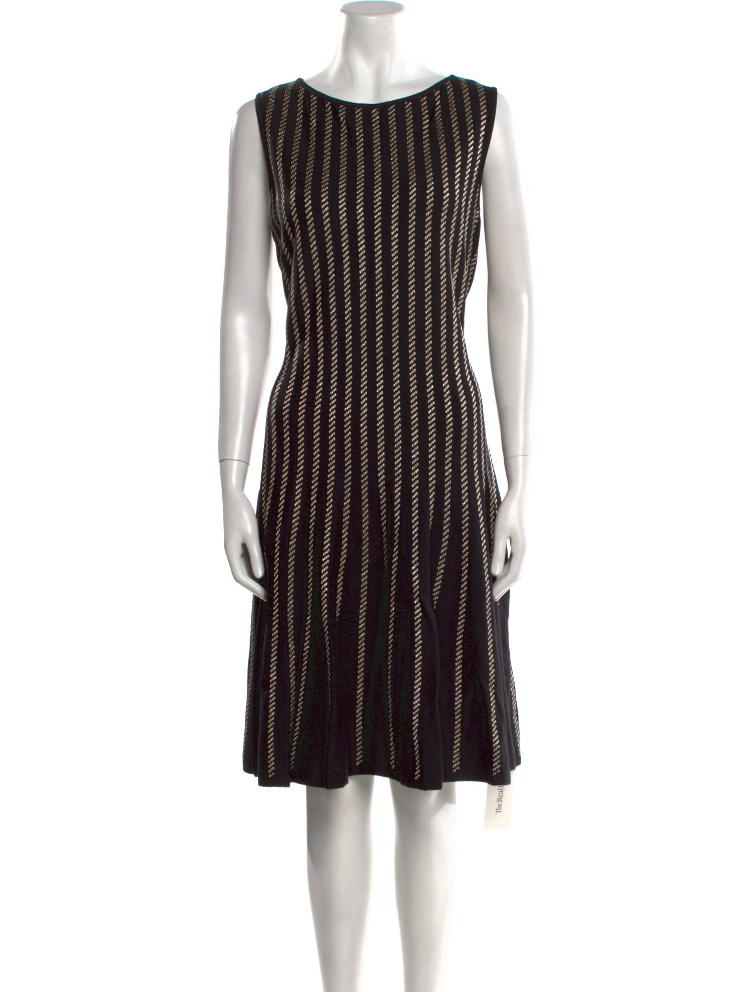St. John Striped Knee-Length Dress