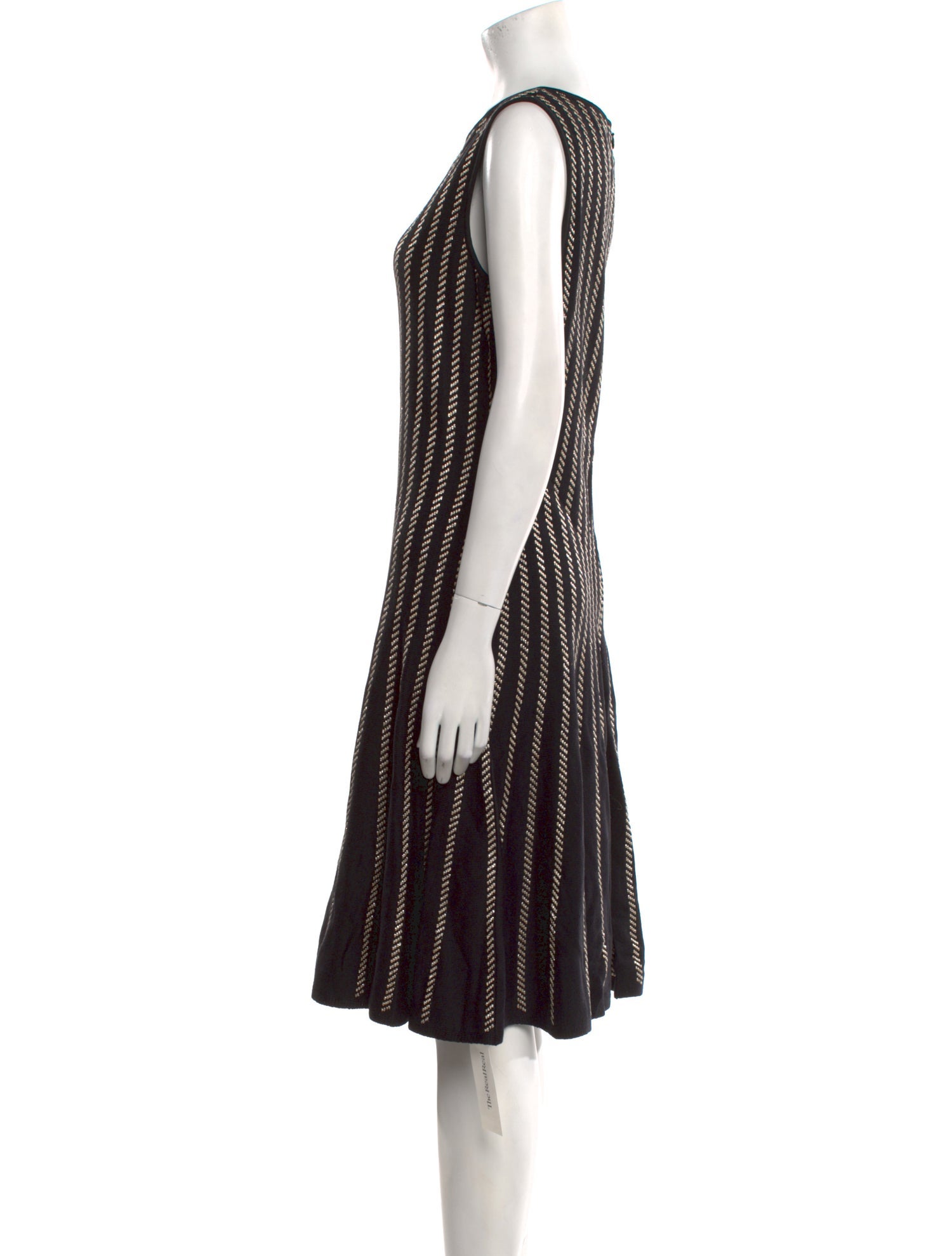 St. John Striped Knee-Length Dress