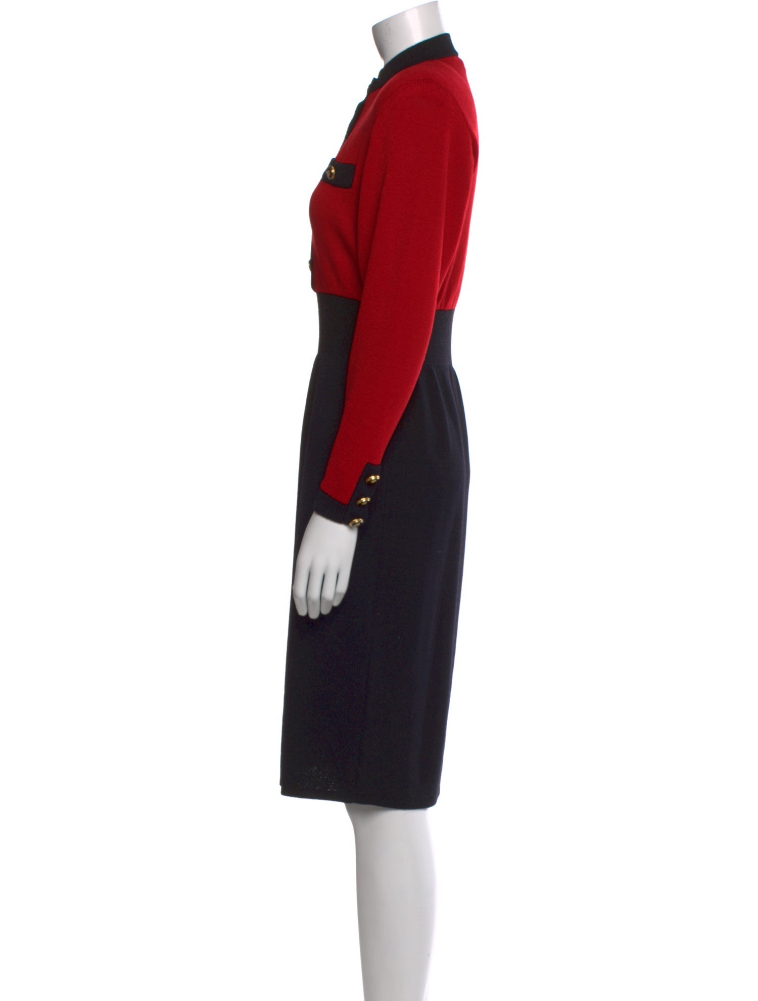St. John Wool Knee-Length Dress