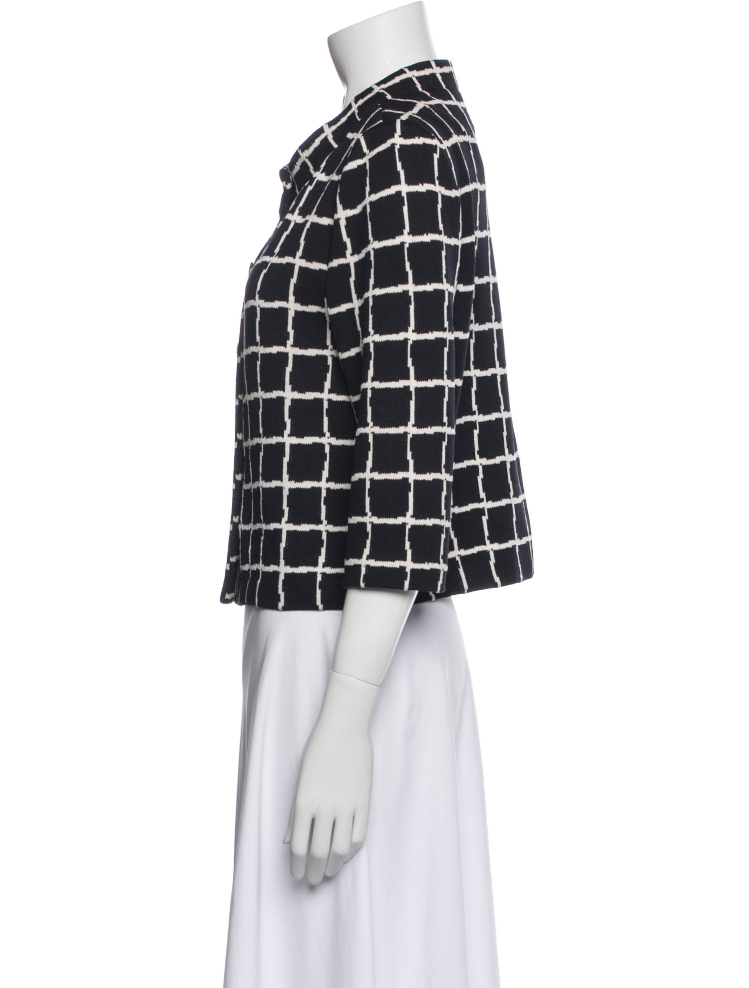St. John Plaid Print Evening Jacket