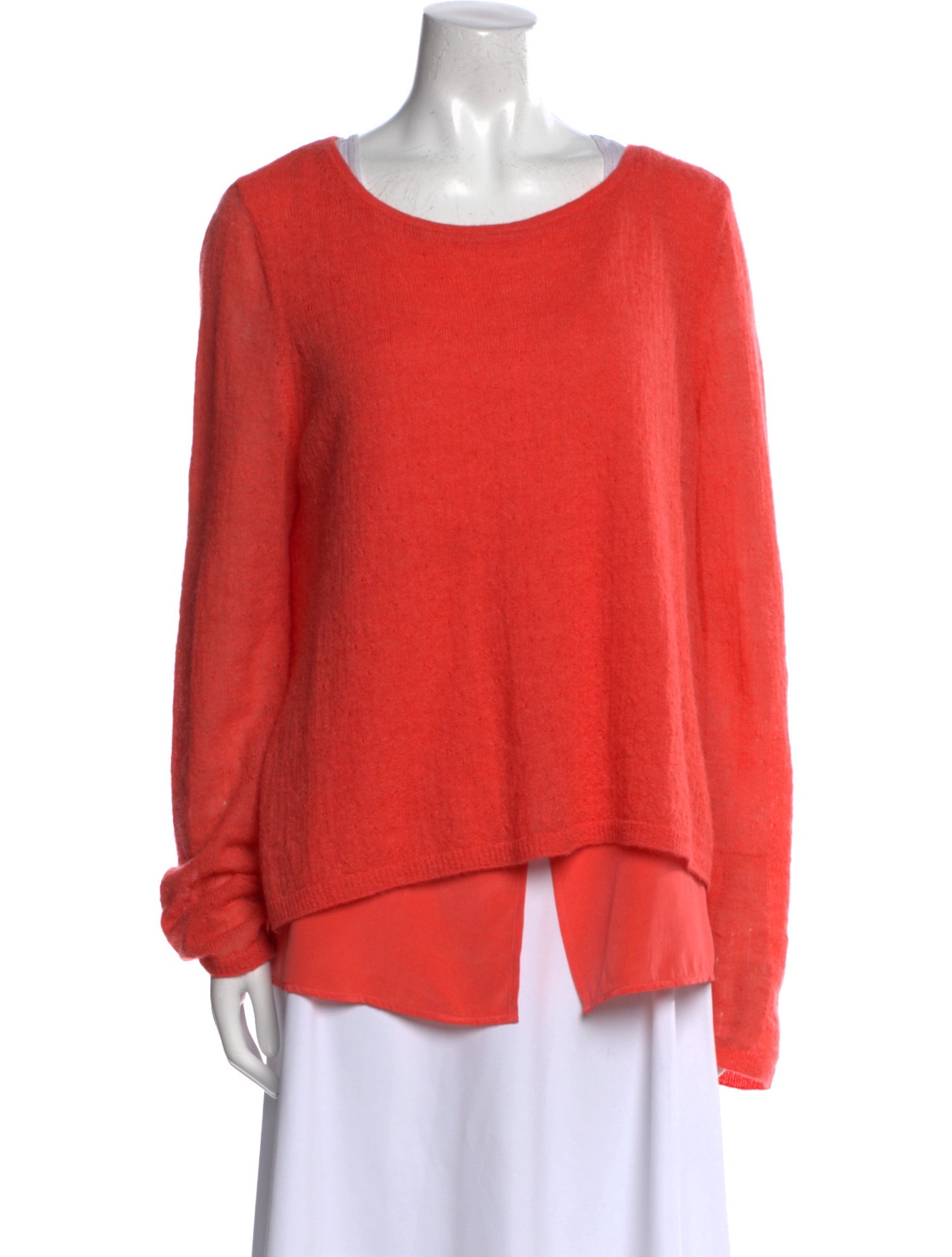 St. John Scoop Neck Long Sleeve Sweatshirt
