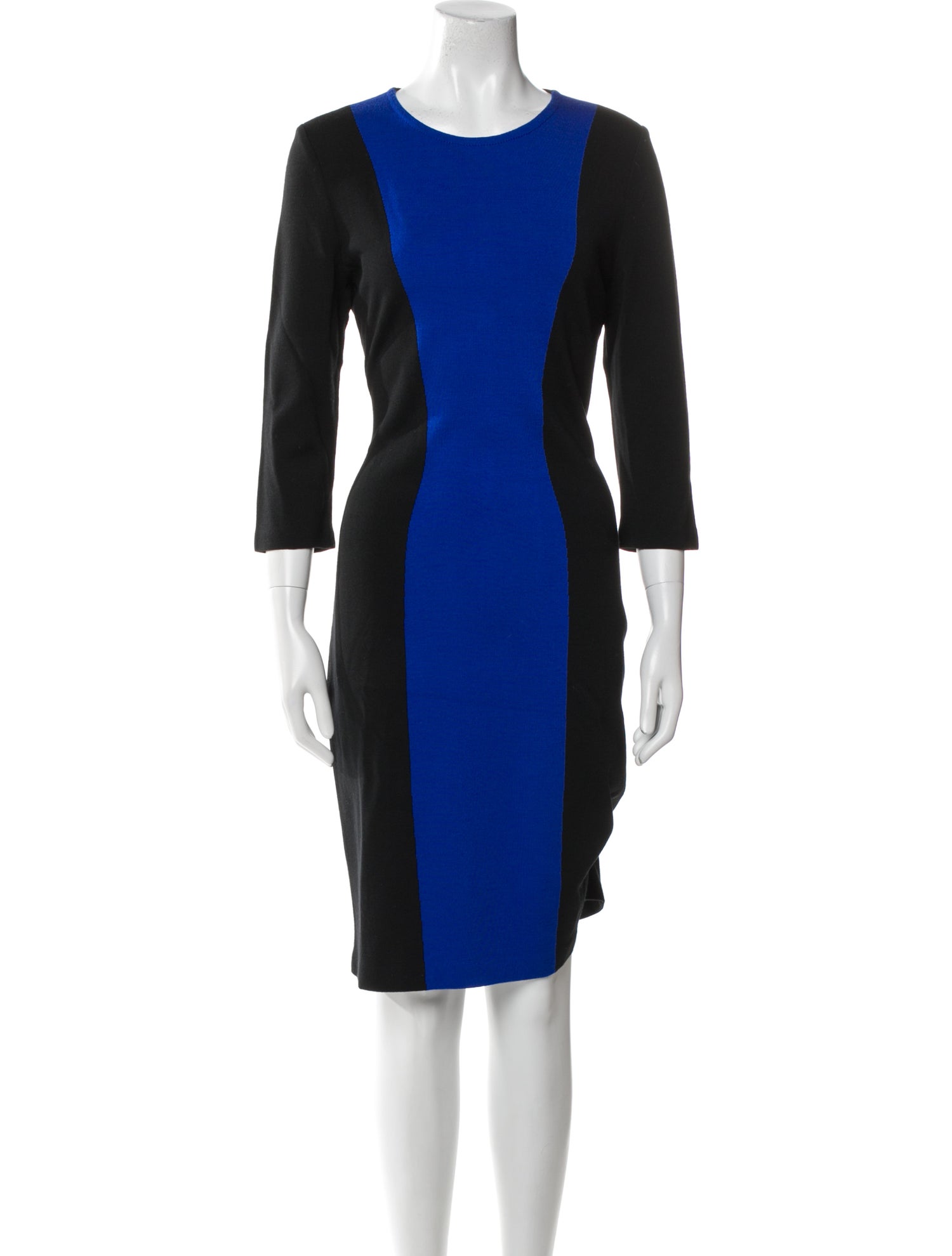 St. John Colorblock Pattern Mini Dress