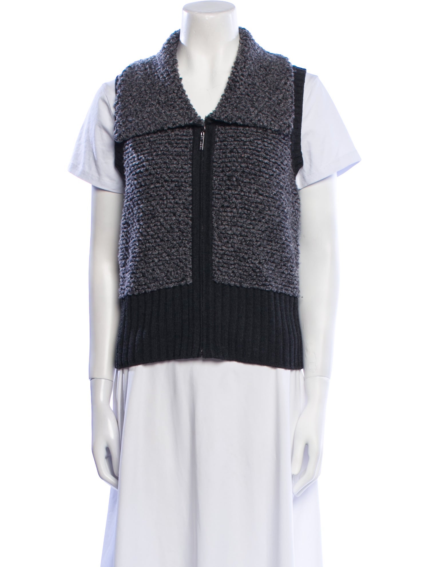 St. John Wool Striped Vest