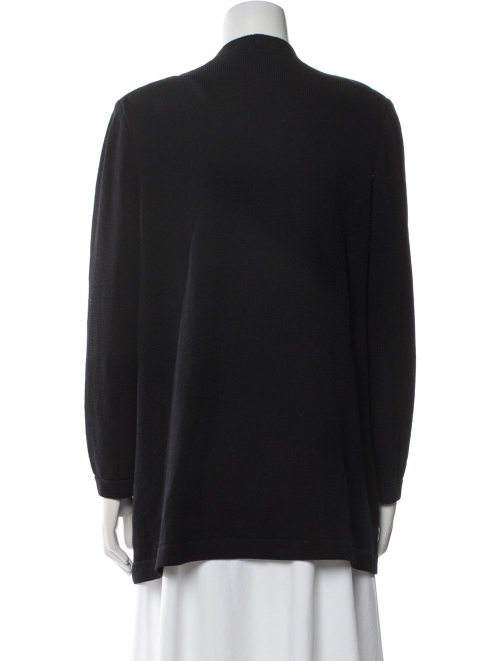 St. John Wool Jacket Black Collarless Patch Pocke… - image 3