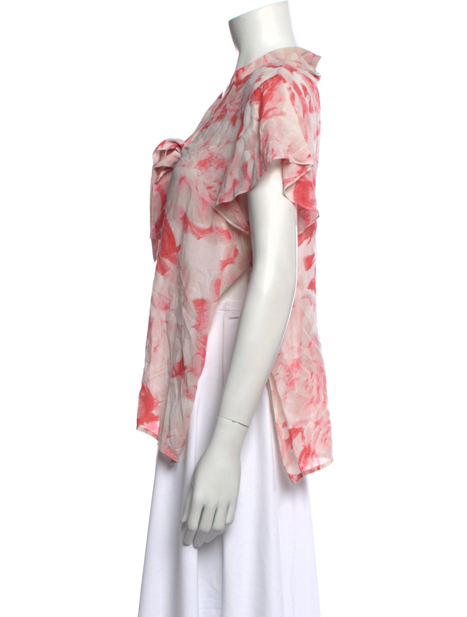 St. John Silk Floral Print Blouse