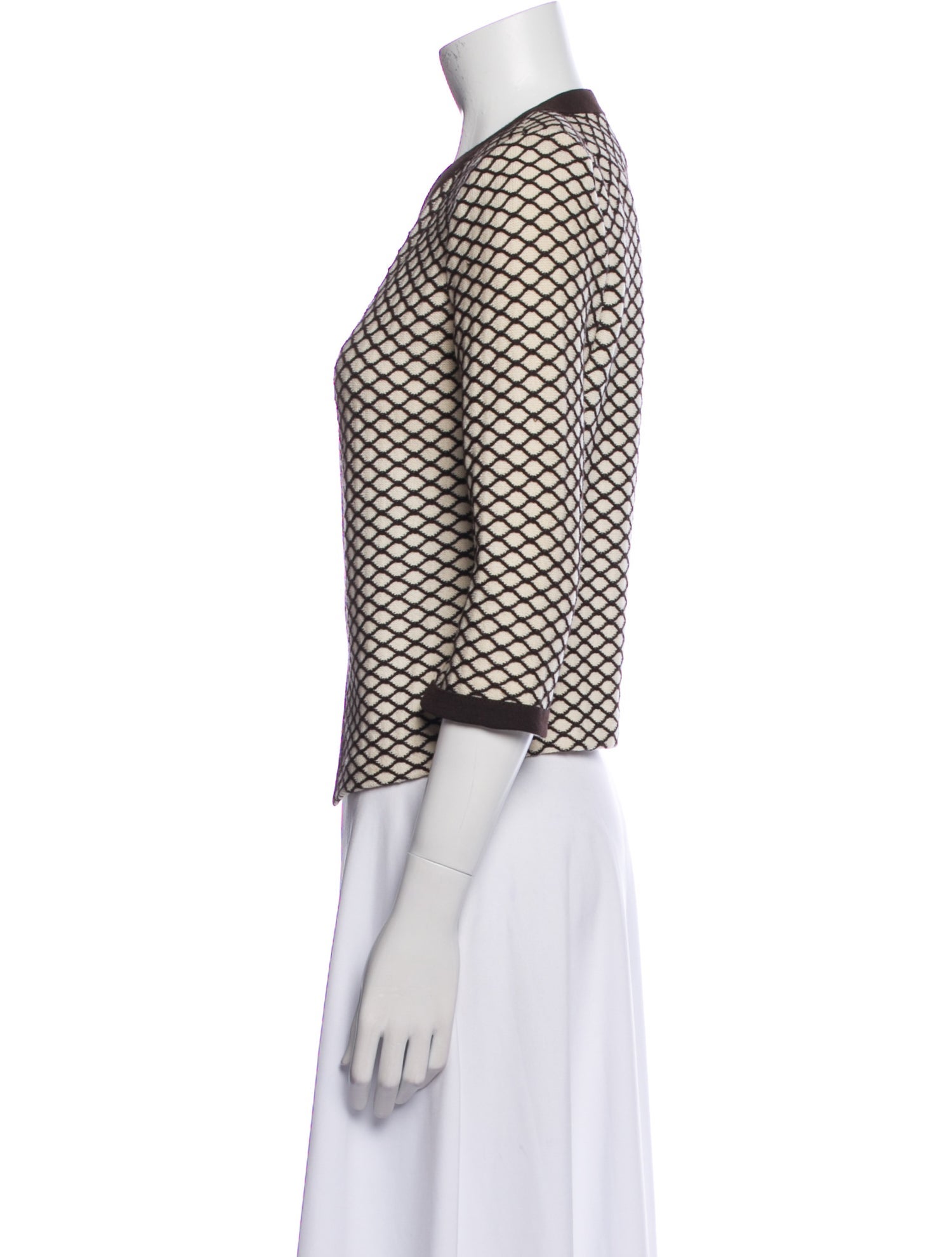 St. John Wool Printed Evening Jacket