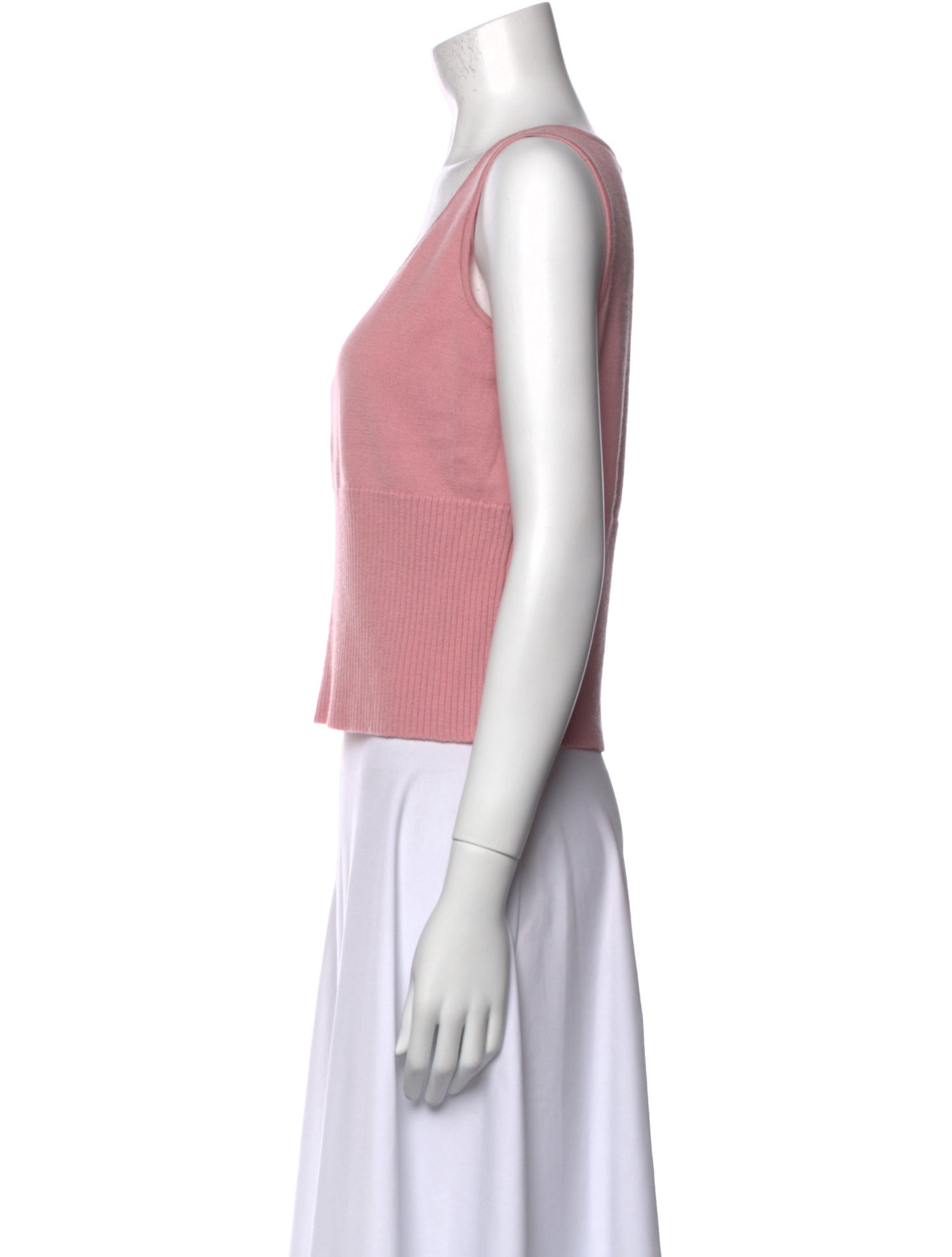 St. John Wool Scoop Neck Crop Top