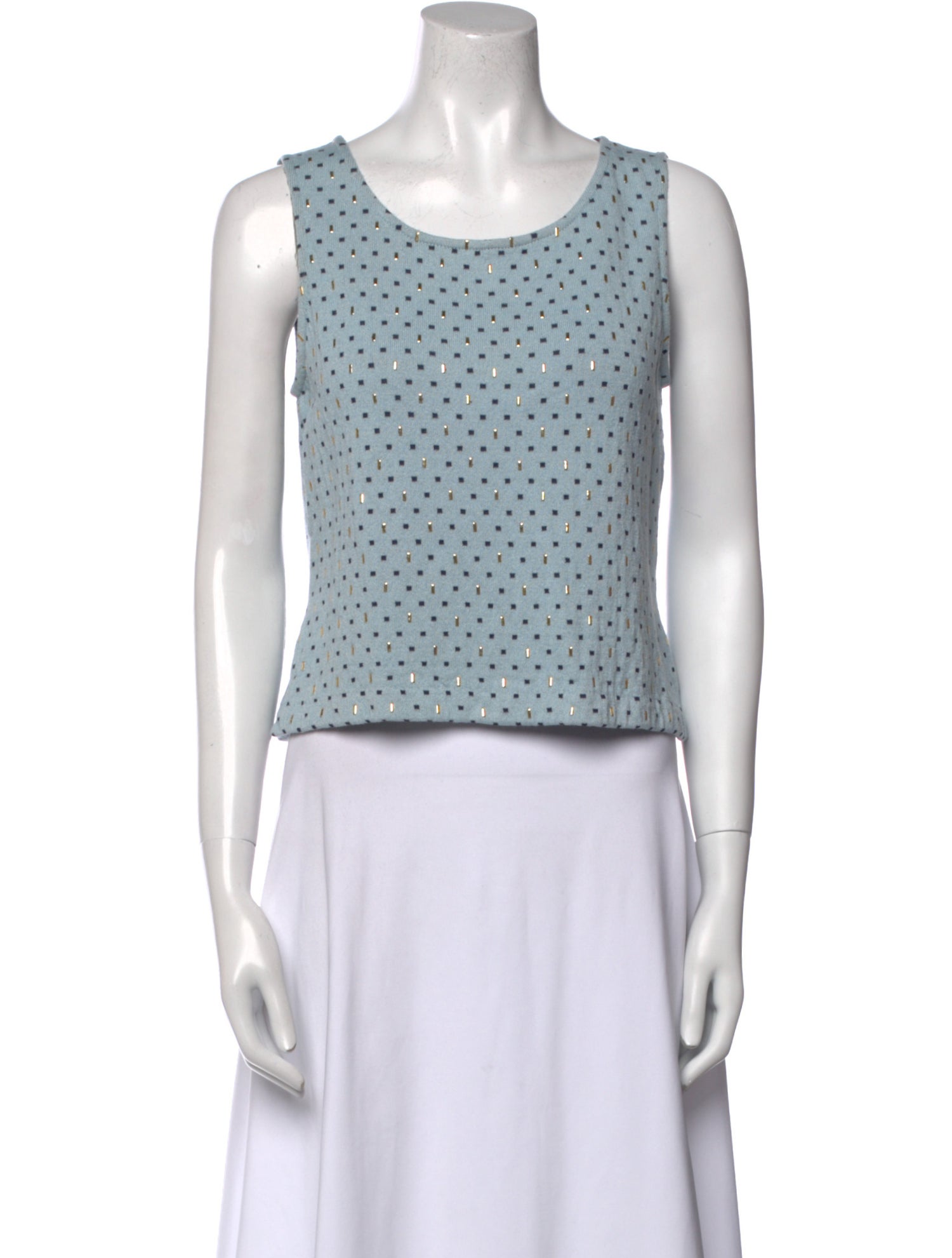 St. John Wool Printed Crop Top