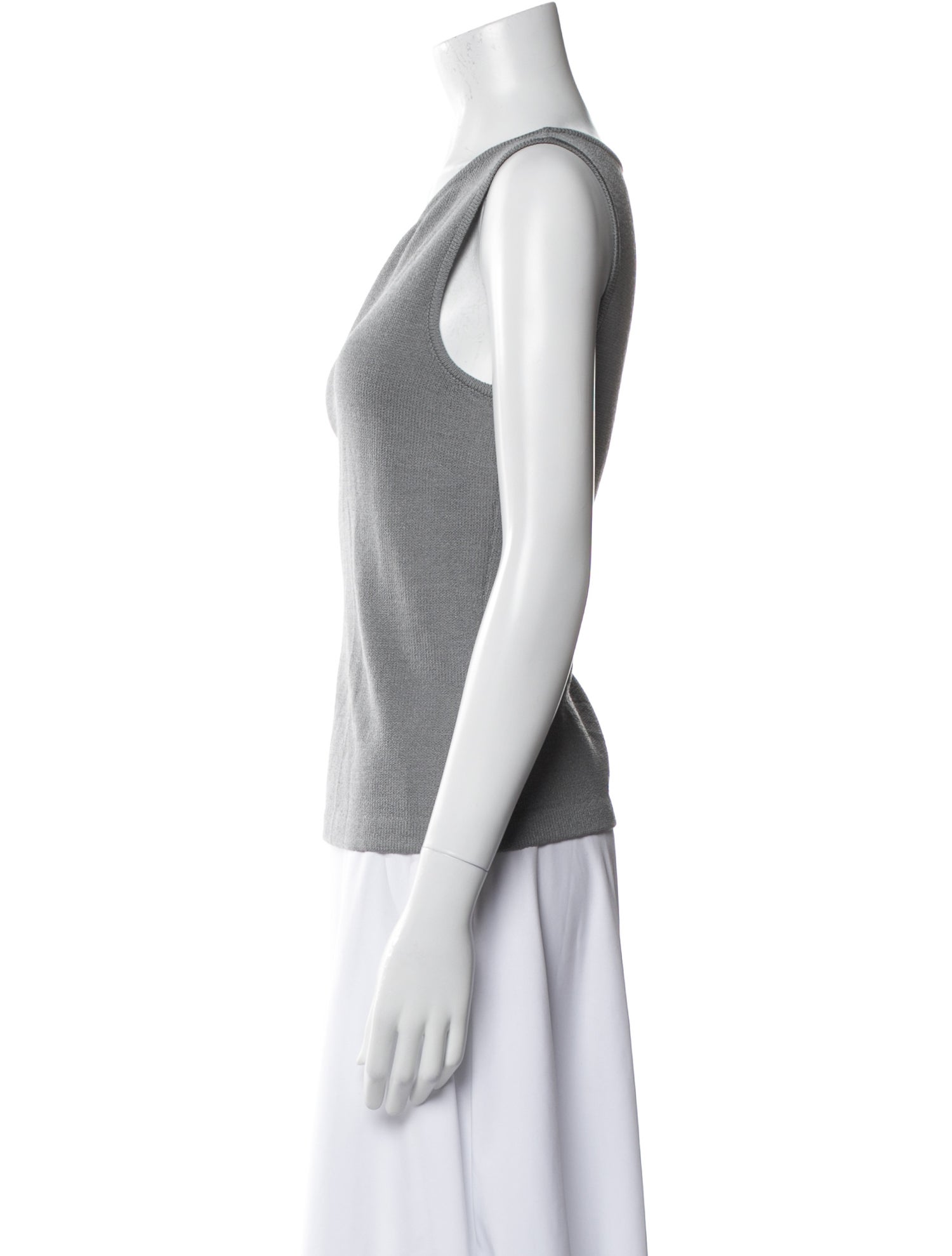 St. John Wool Bateau Neckline Top