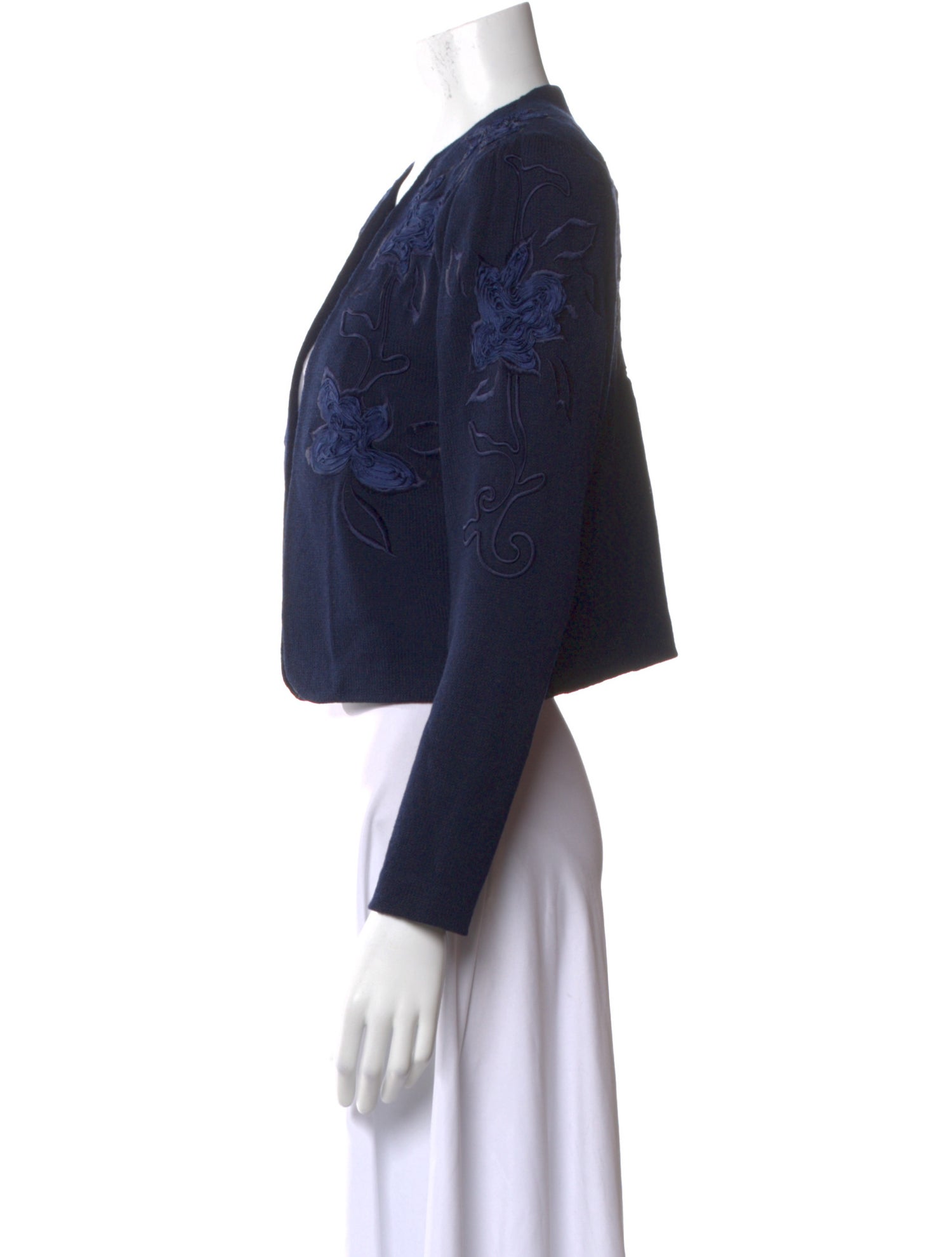 St. John Wool Floral Print Sweater