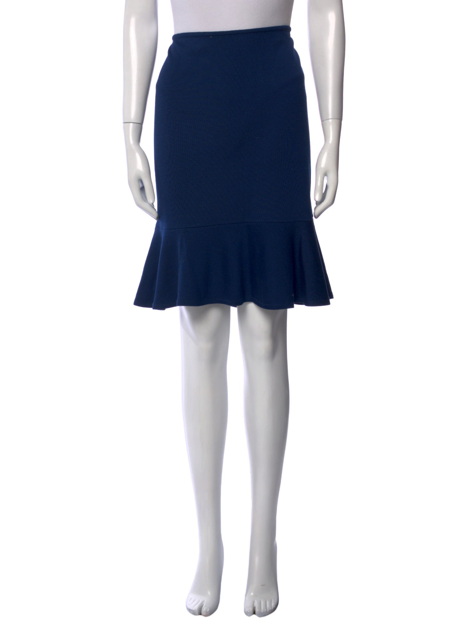 St. John Ruffle Embellishment Knee-Length Skirt