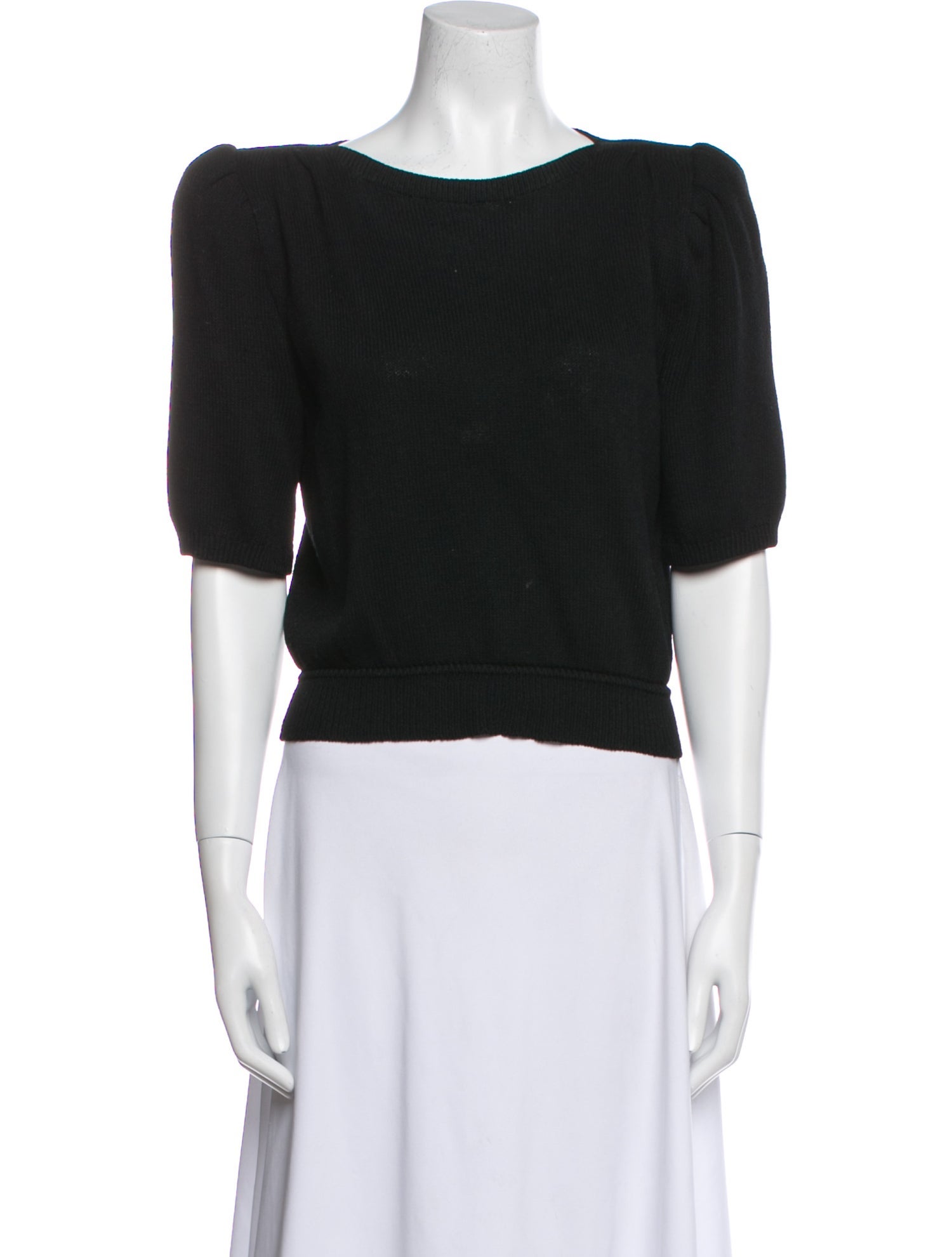 St. John Wool Scoop Neck Crop Top