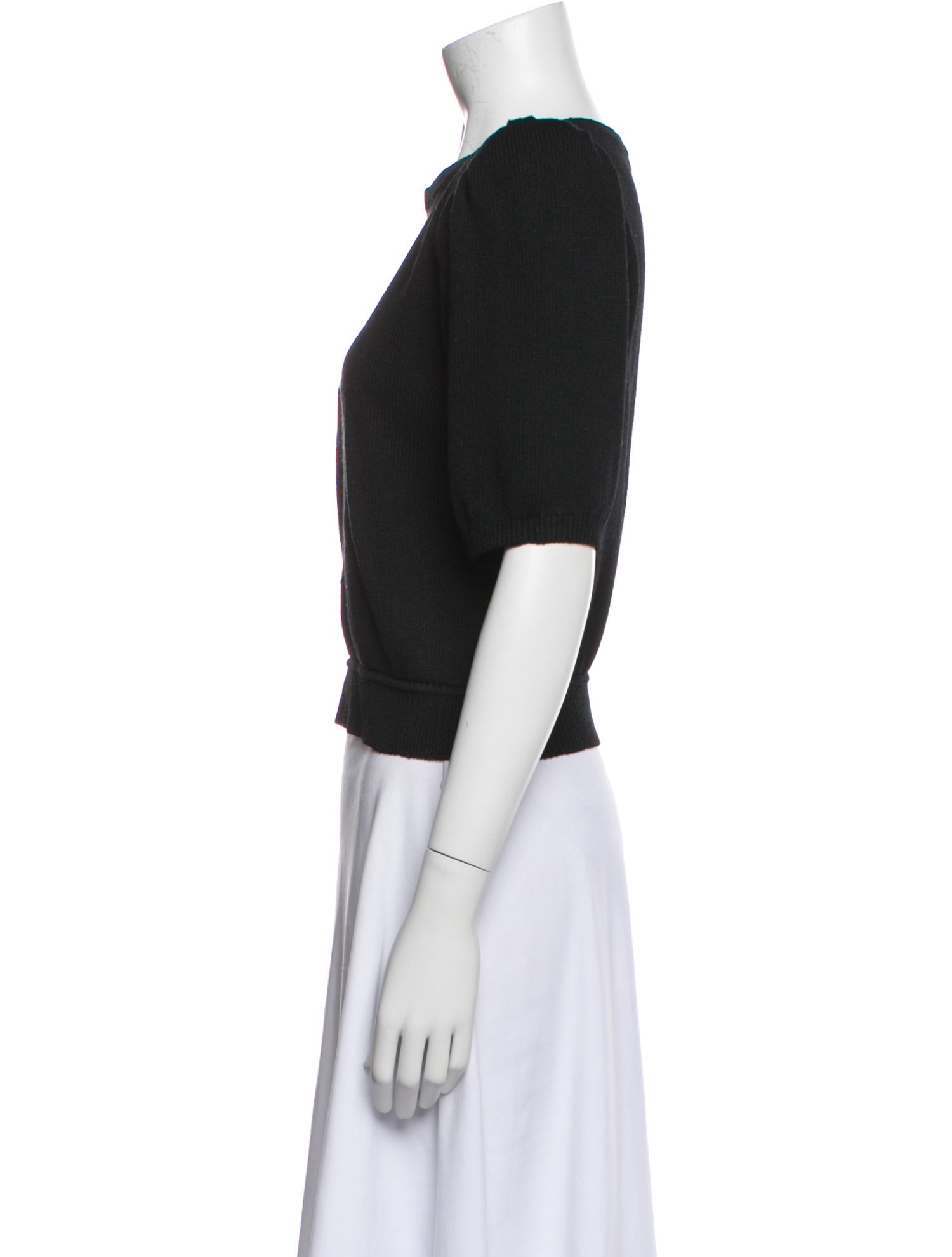 St. John Wool Scoop Neck Crop Top
