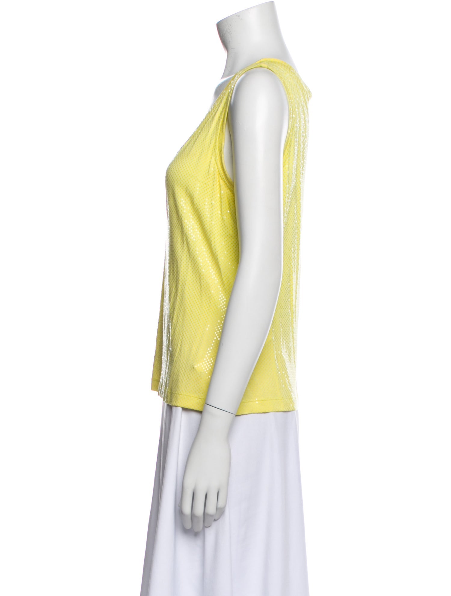 St. John Scoop Neck Sleeveless Top