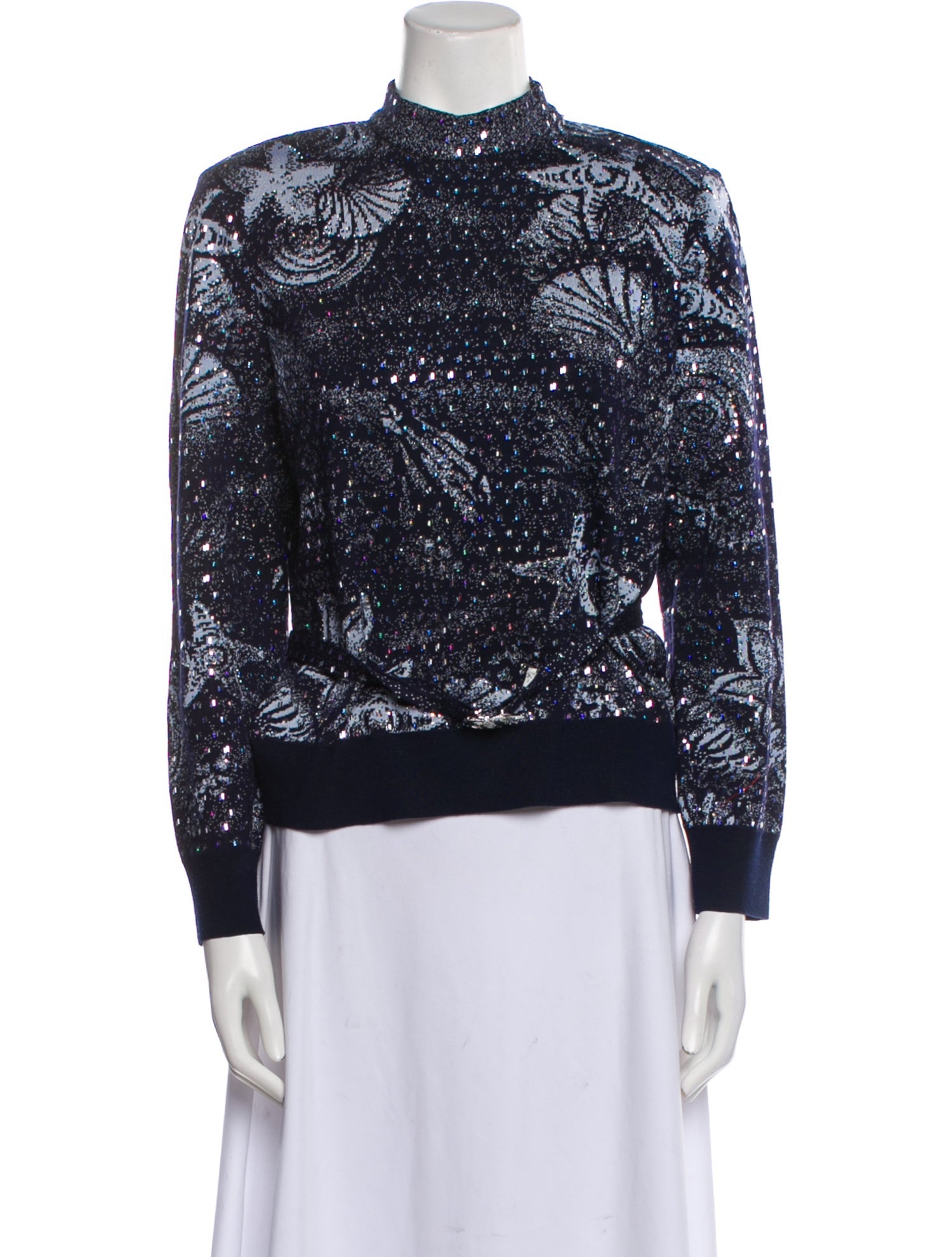 St. John Evening Wool Printed Evening Jacket