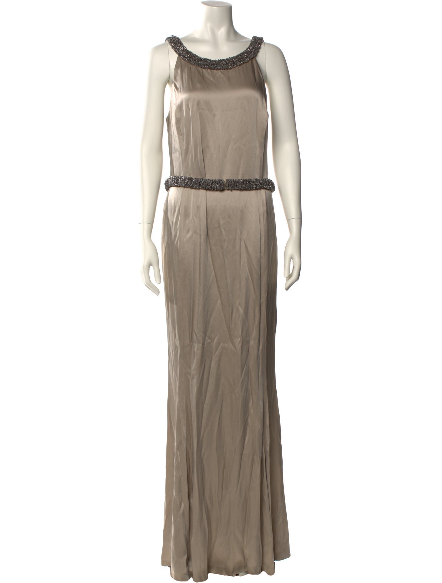 St. John Scoop Neck Long Dress