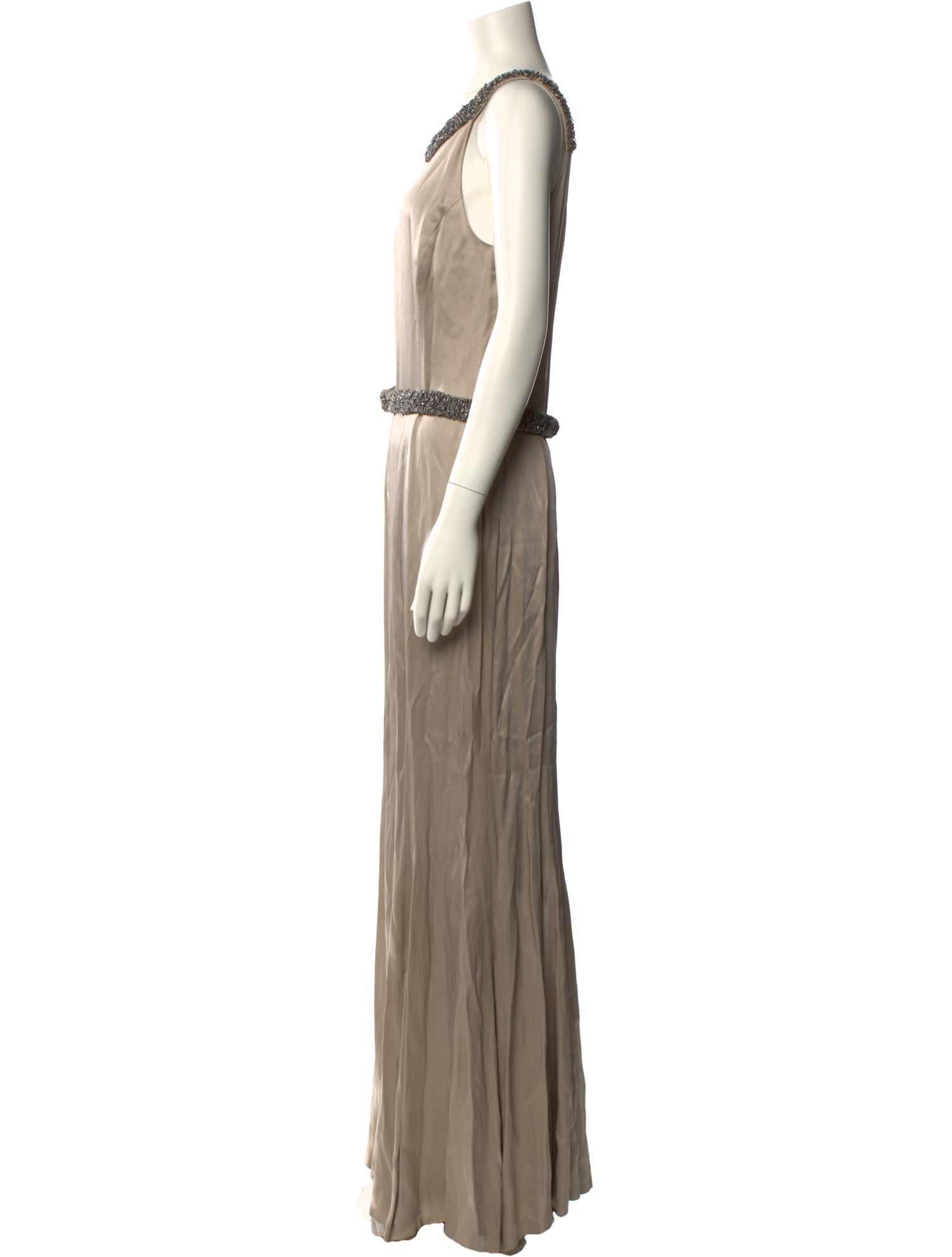 St. John Scoop Neck Long Dress