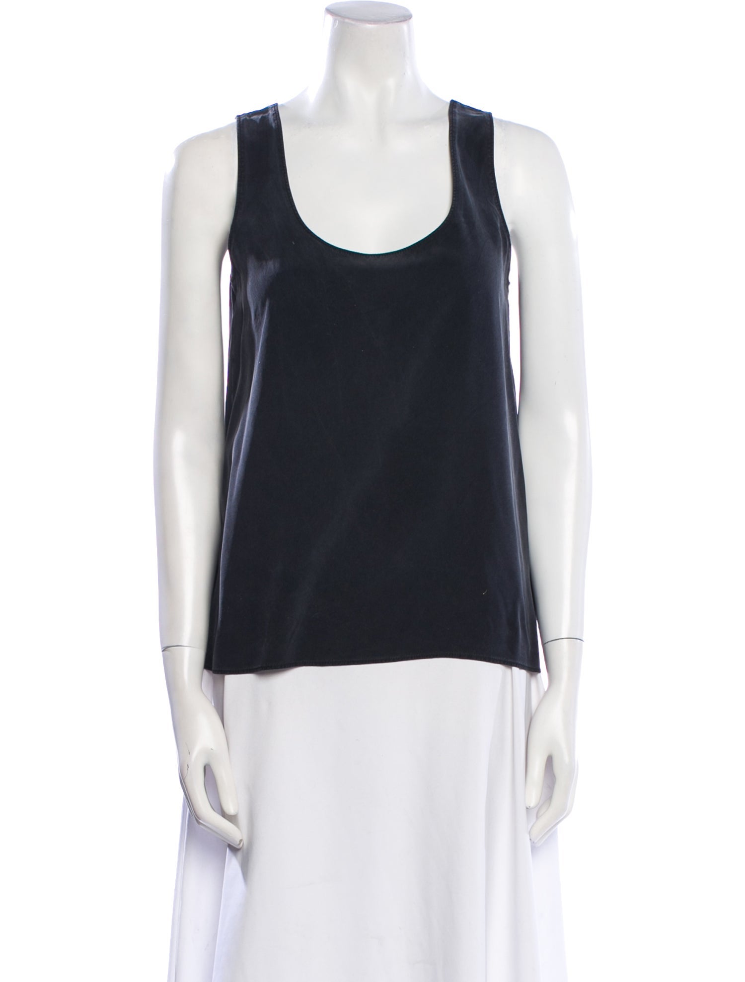 St. John Silk Scoop Neck Top