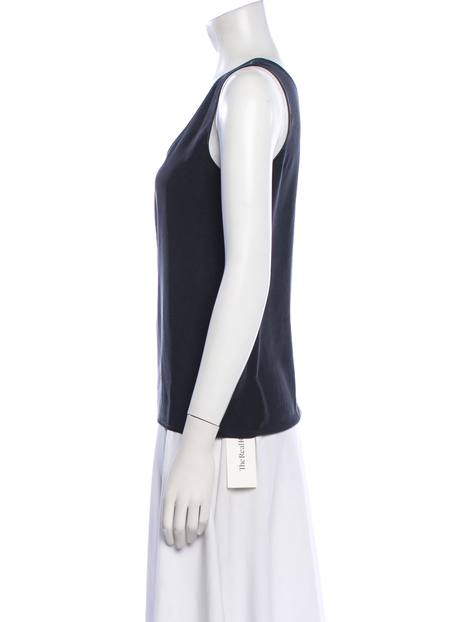 St. John Silk Scoop Neck Top