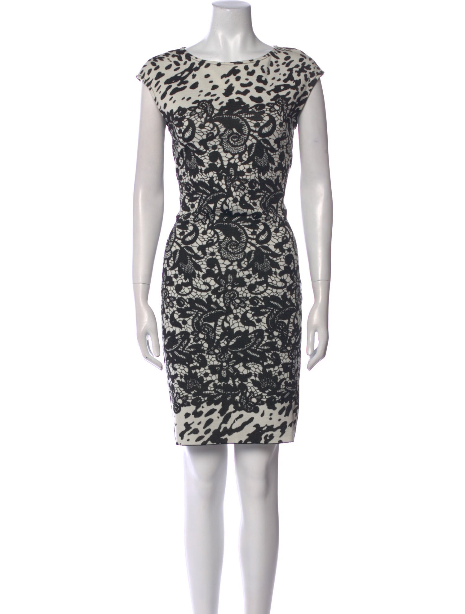 St. John Lace Pattern Knee-Length Dress w/ Tags