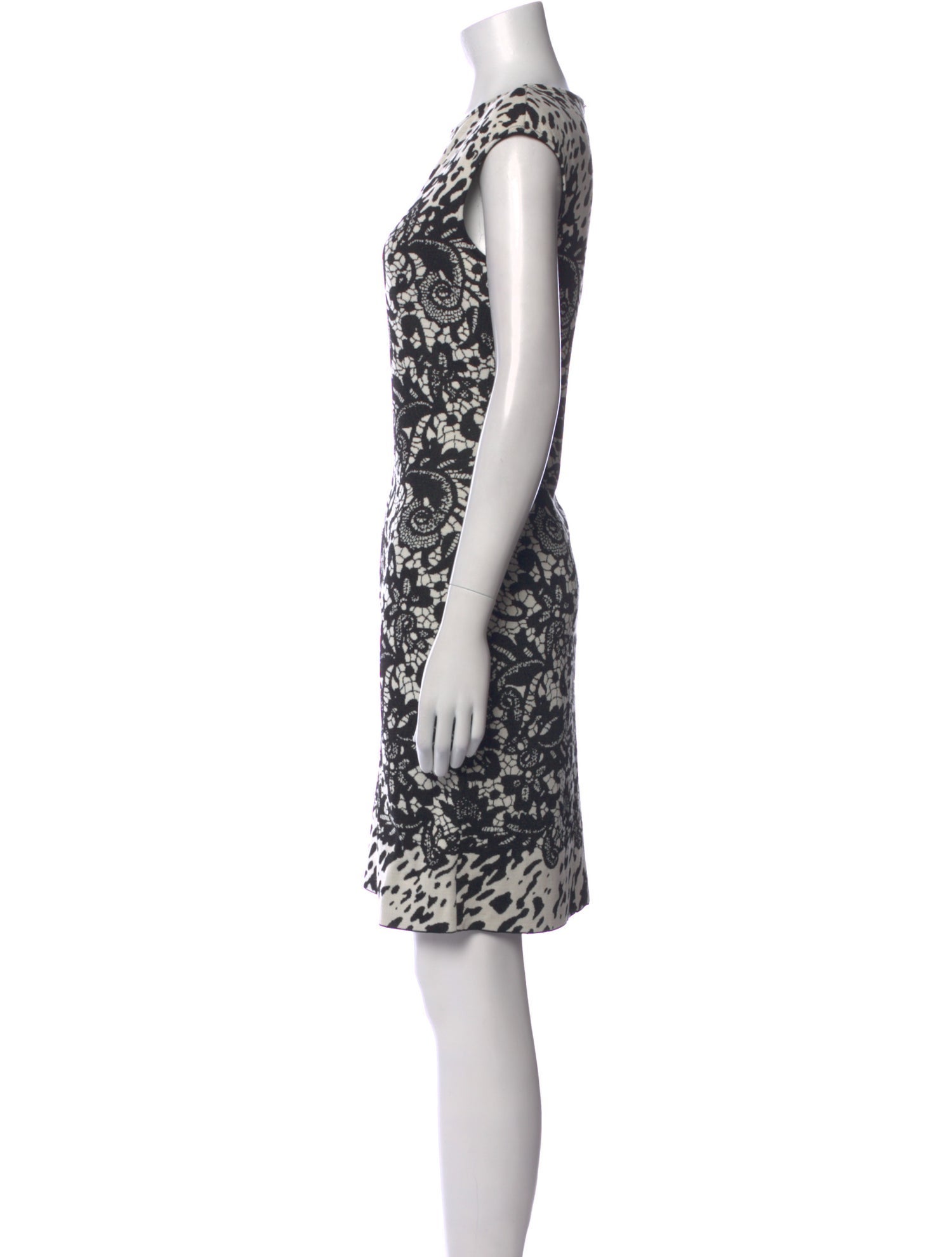 St. John Lace Pattern Knee-Length Dress w/ Tags