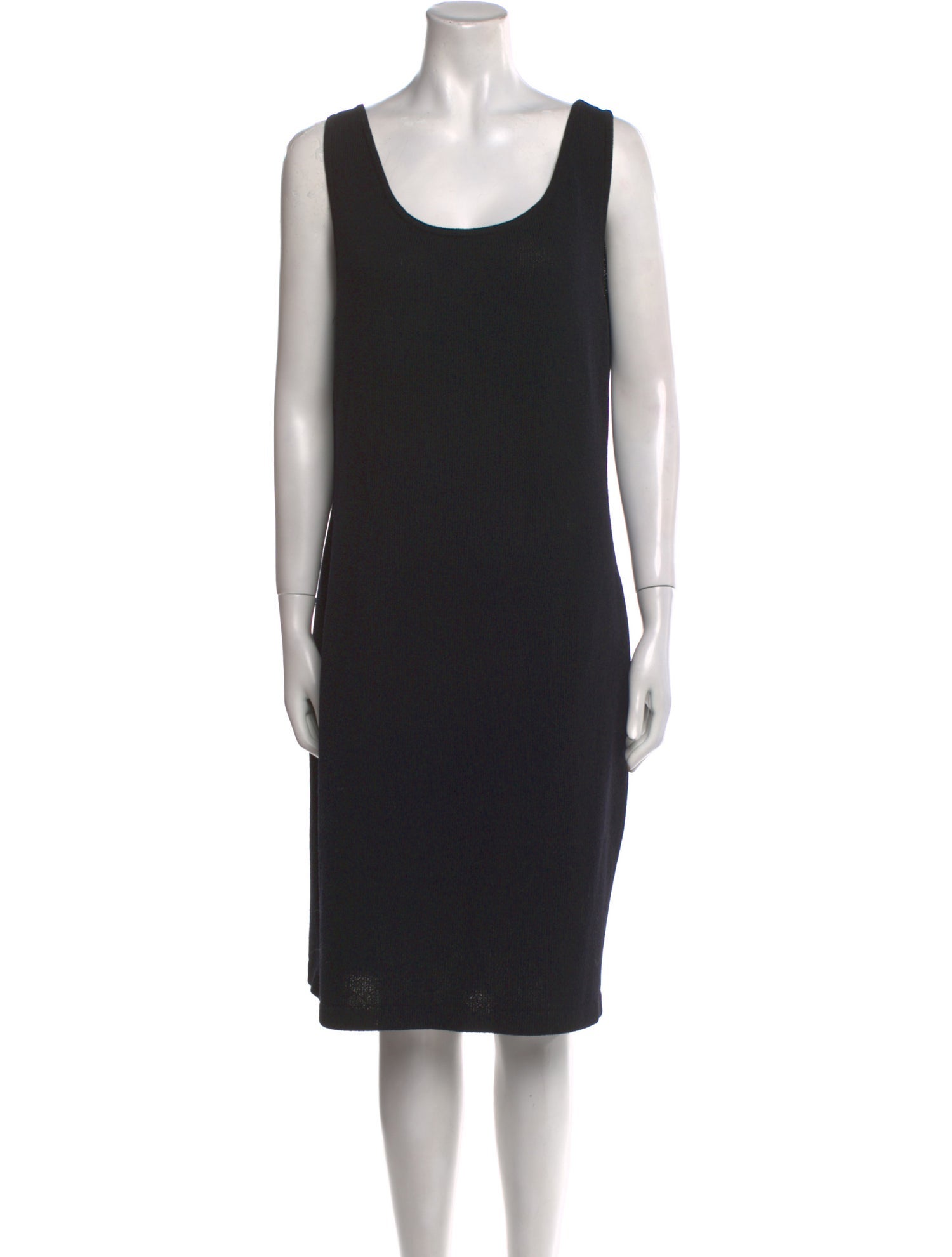 St. John Scoop Neck Knee-Length Dress