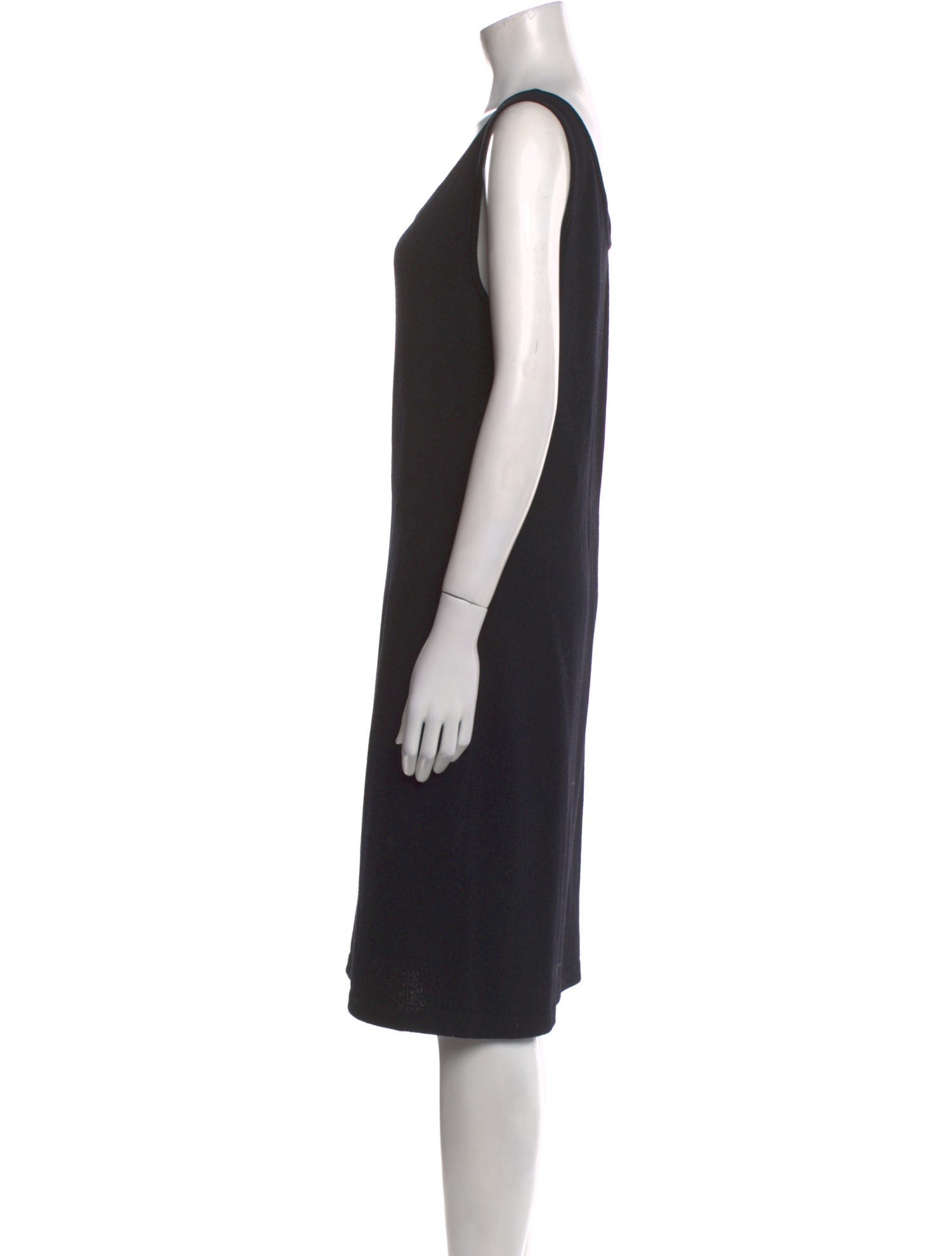 St. John Scoop Neck Knee-Length Dress