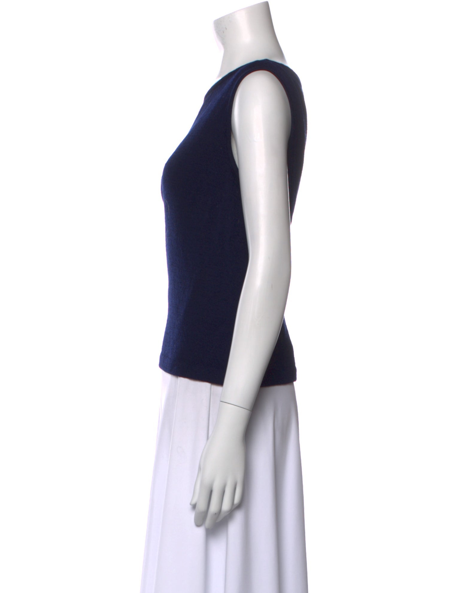 St. John Collection Wool Bateau Neckline Top
