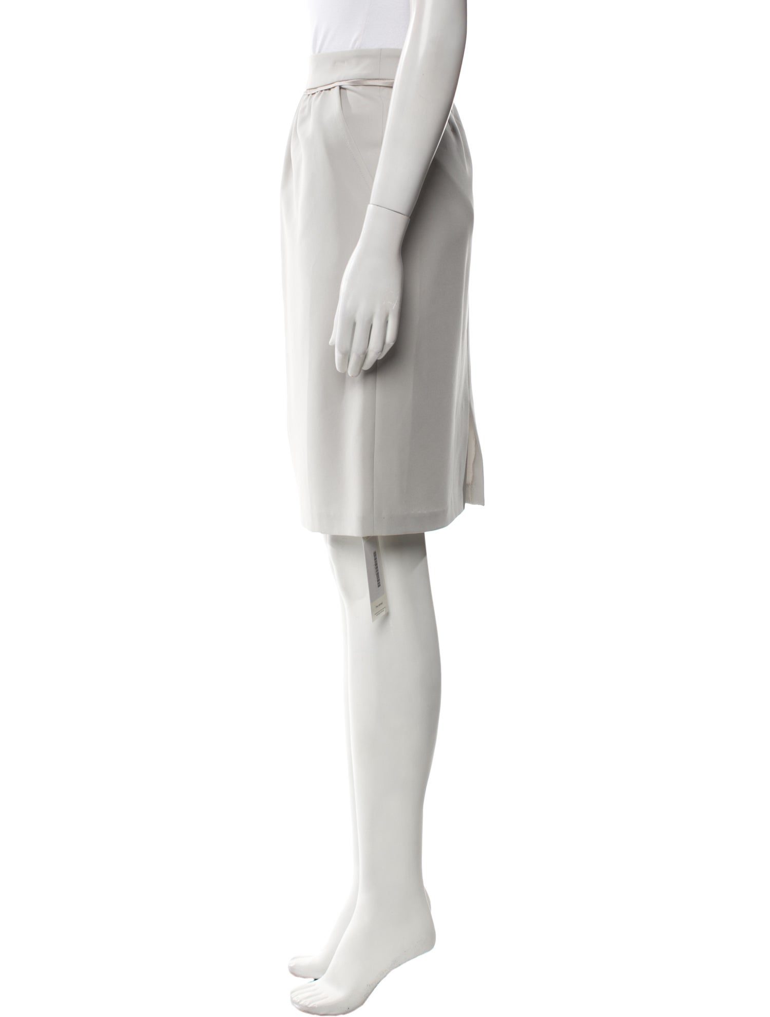 St. John Pleated Accents Knee-Length Skirt