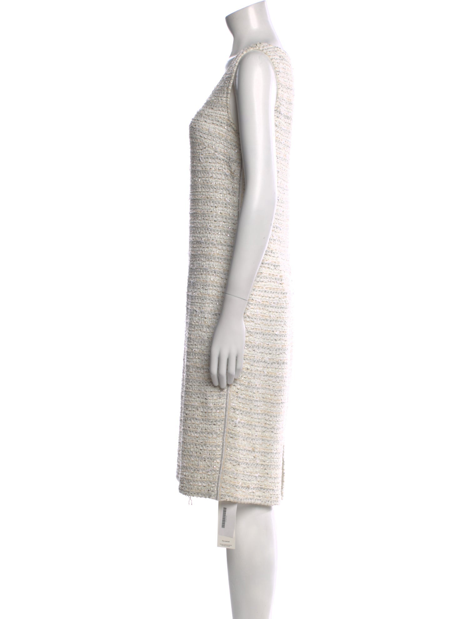 St. John Scoop Neck Knee-Length Dress