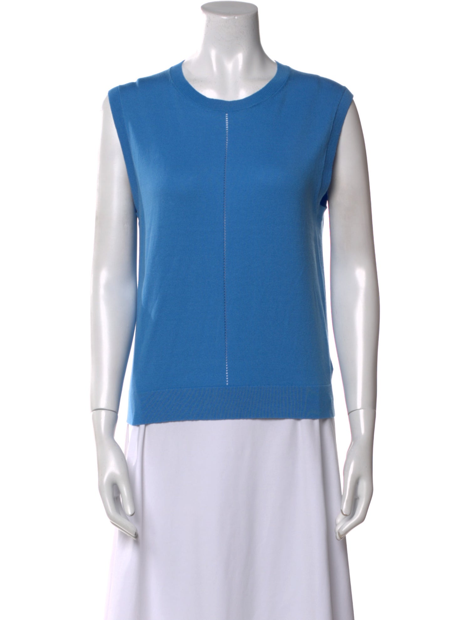 St. John Crew Neck Sleeveless Top
