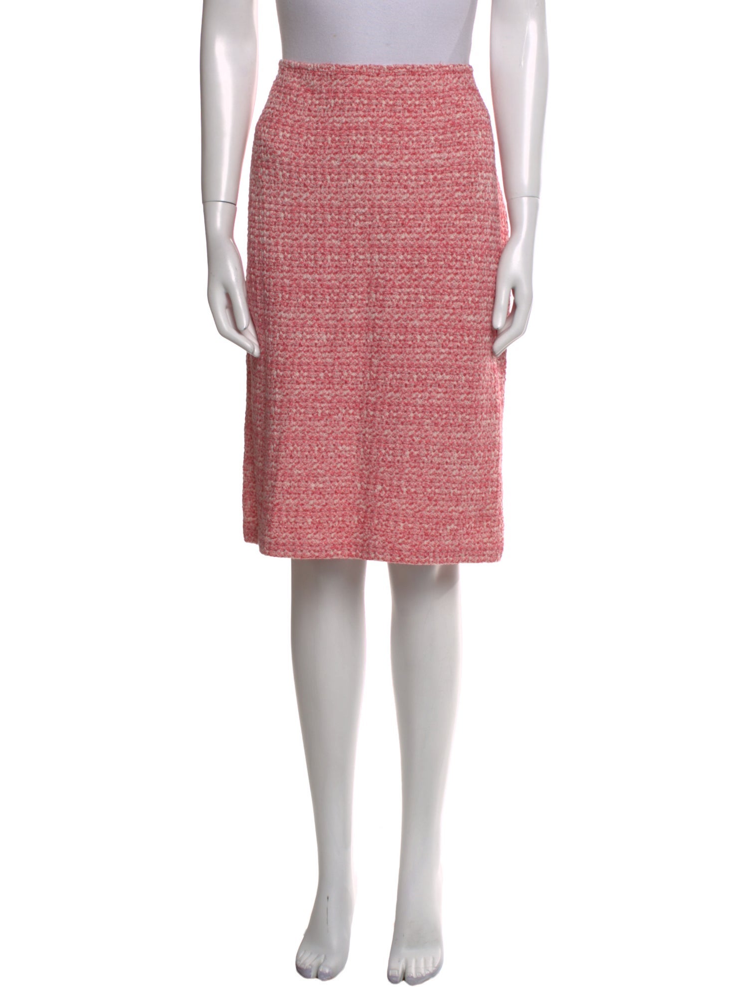 St. John Tweed Pattern Knee-Length Skirt