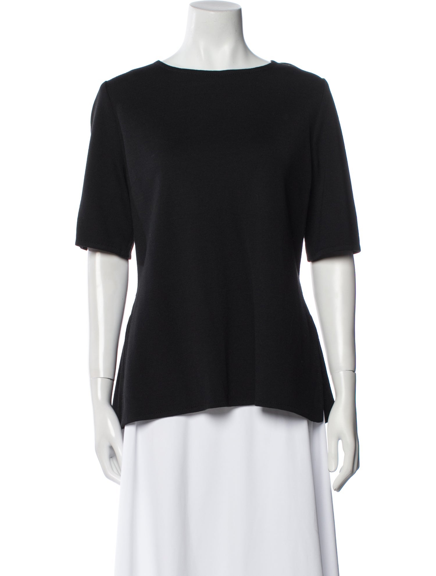 St. John Bateau Neckline Short Sleeve T-Shirt