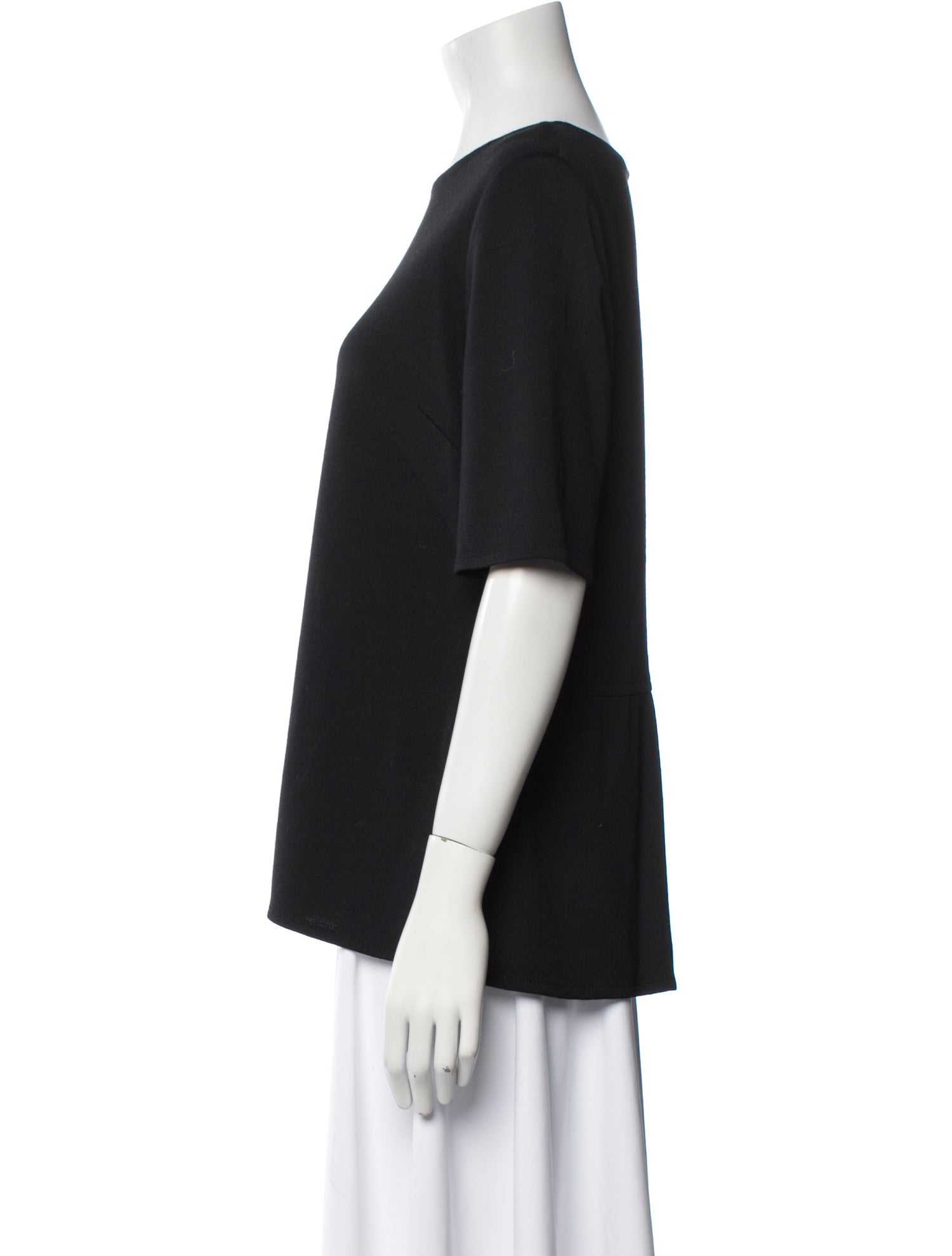 St. John Bateau Neckline Short Sleeve T-Shirt