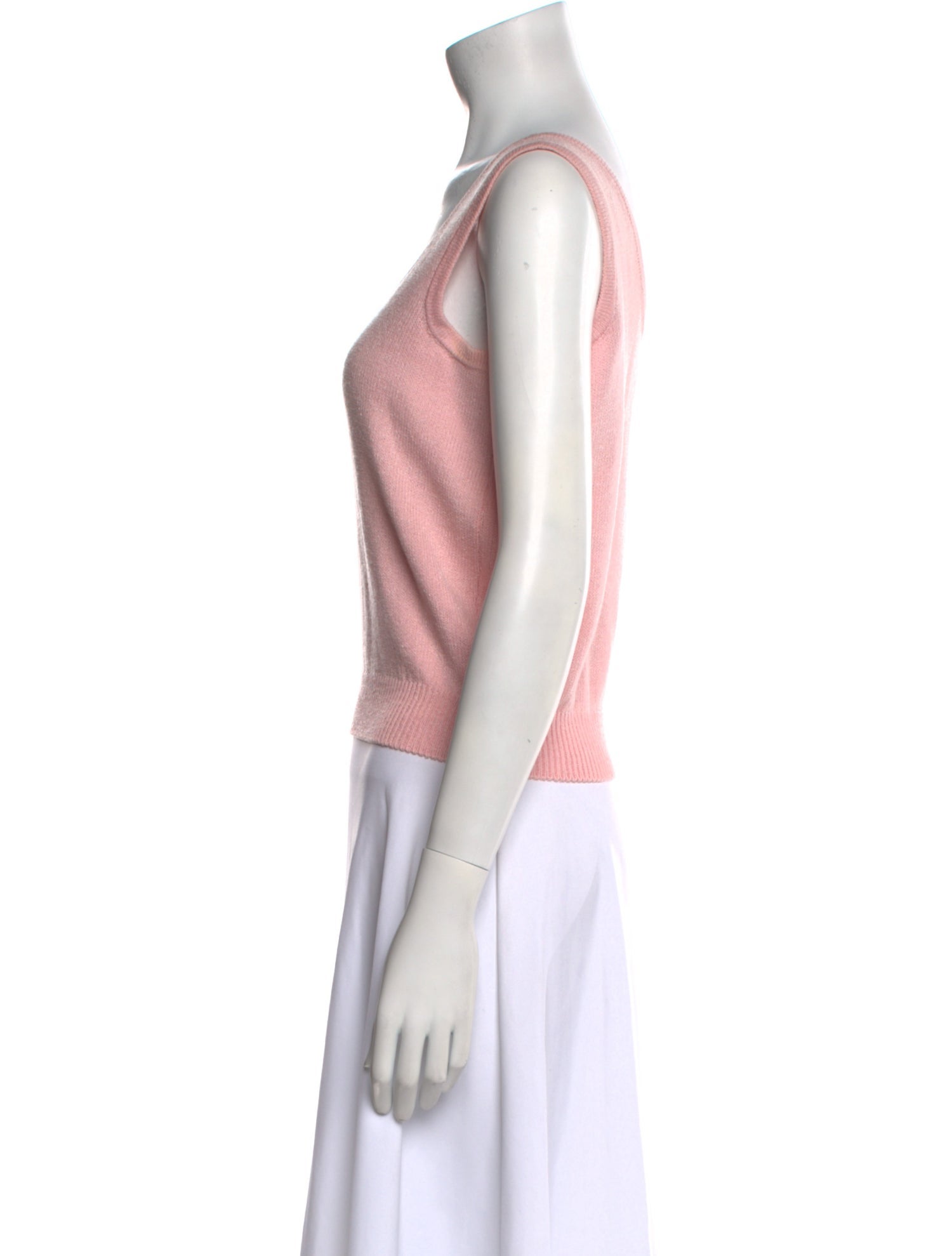 St. John Scoop Neck Sleeveless Top
