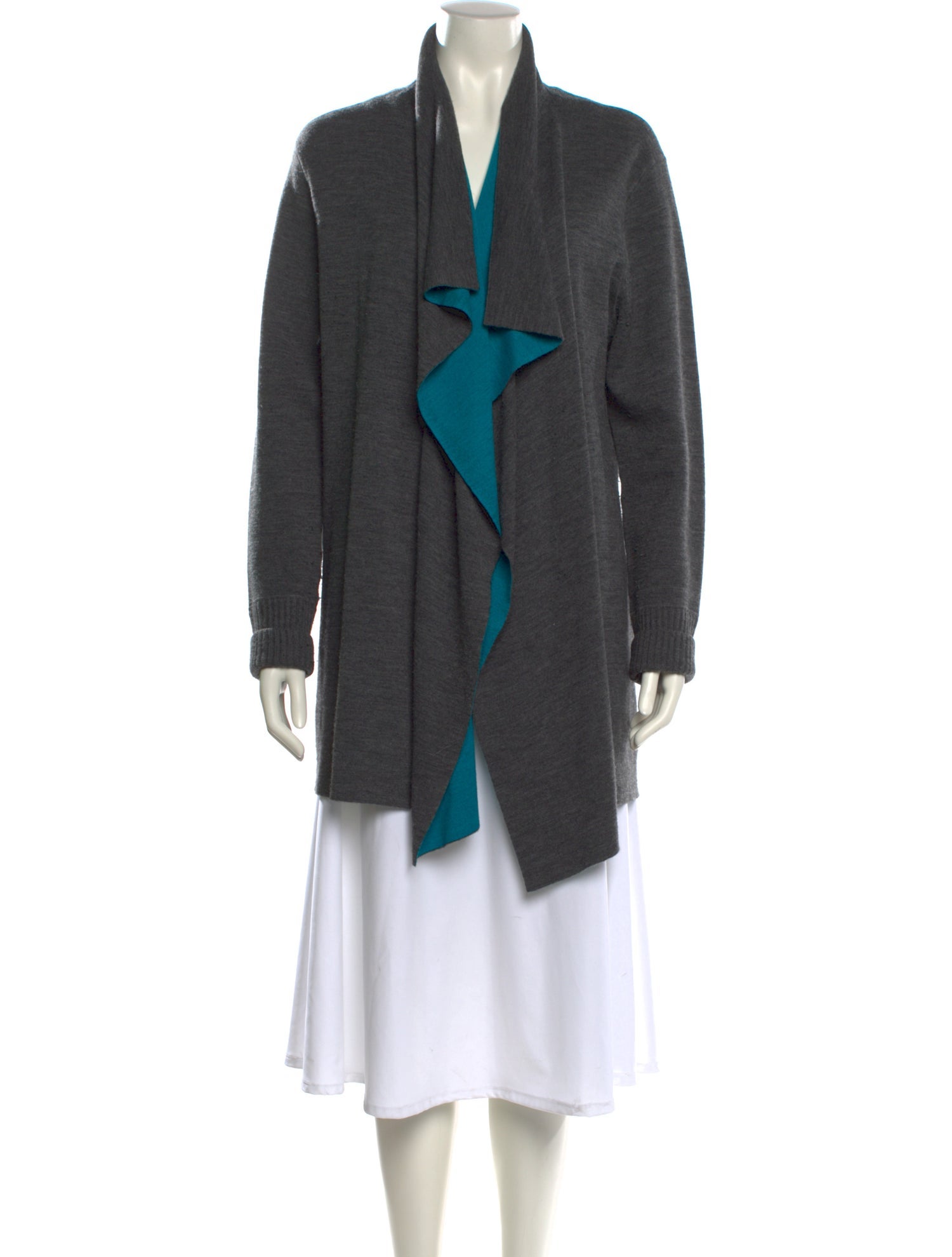 St. John Wool Colorblock Pattern Sweater