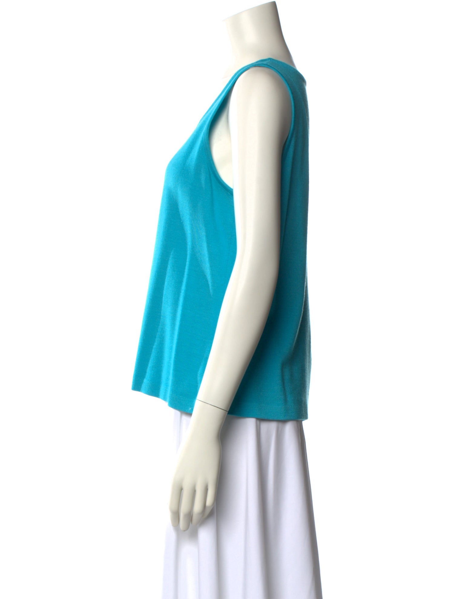 St. John Scoop Neck Sleeveless Top