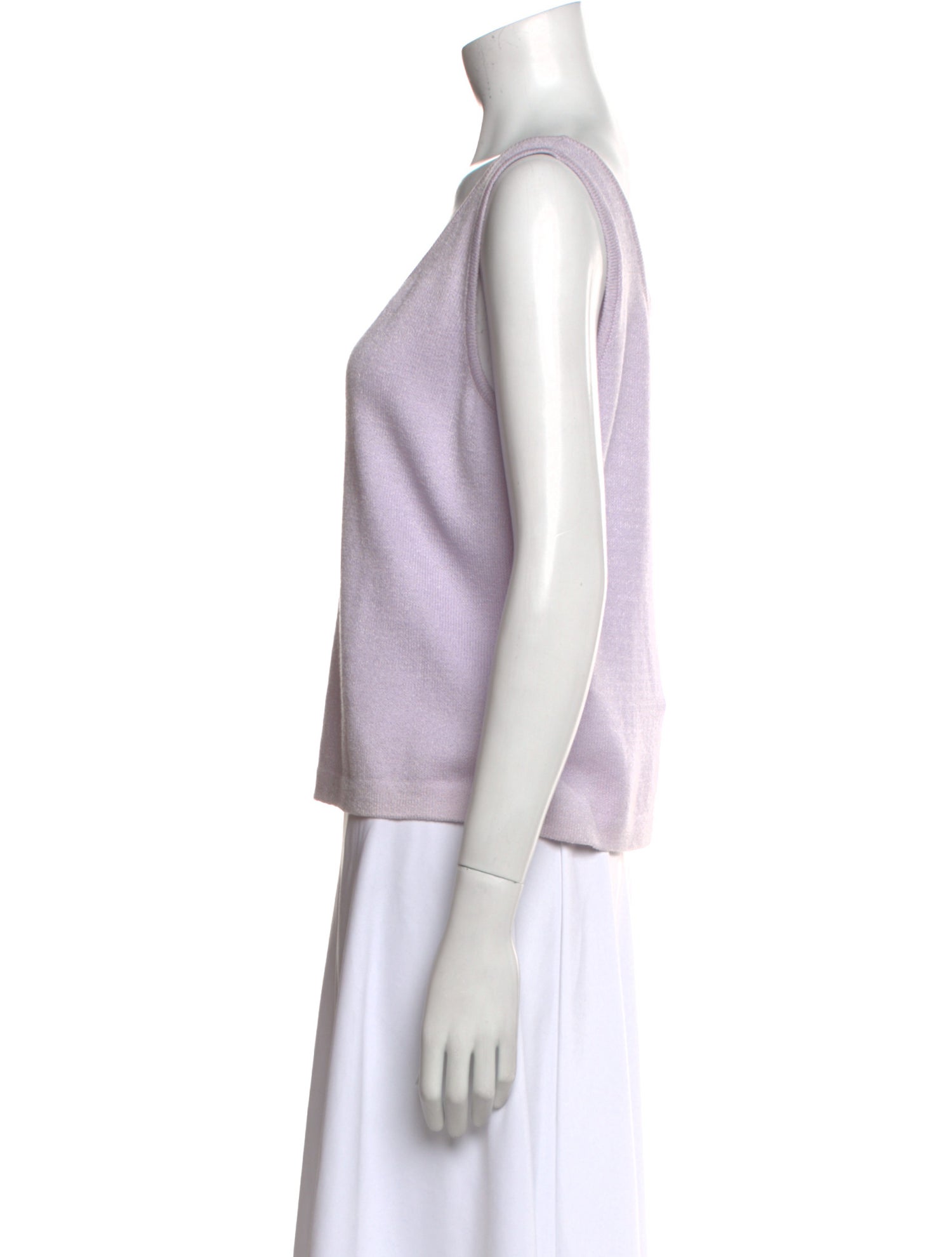 St. John Scoop Neck Sleeveless Top