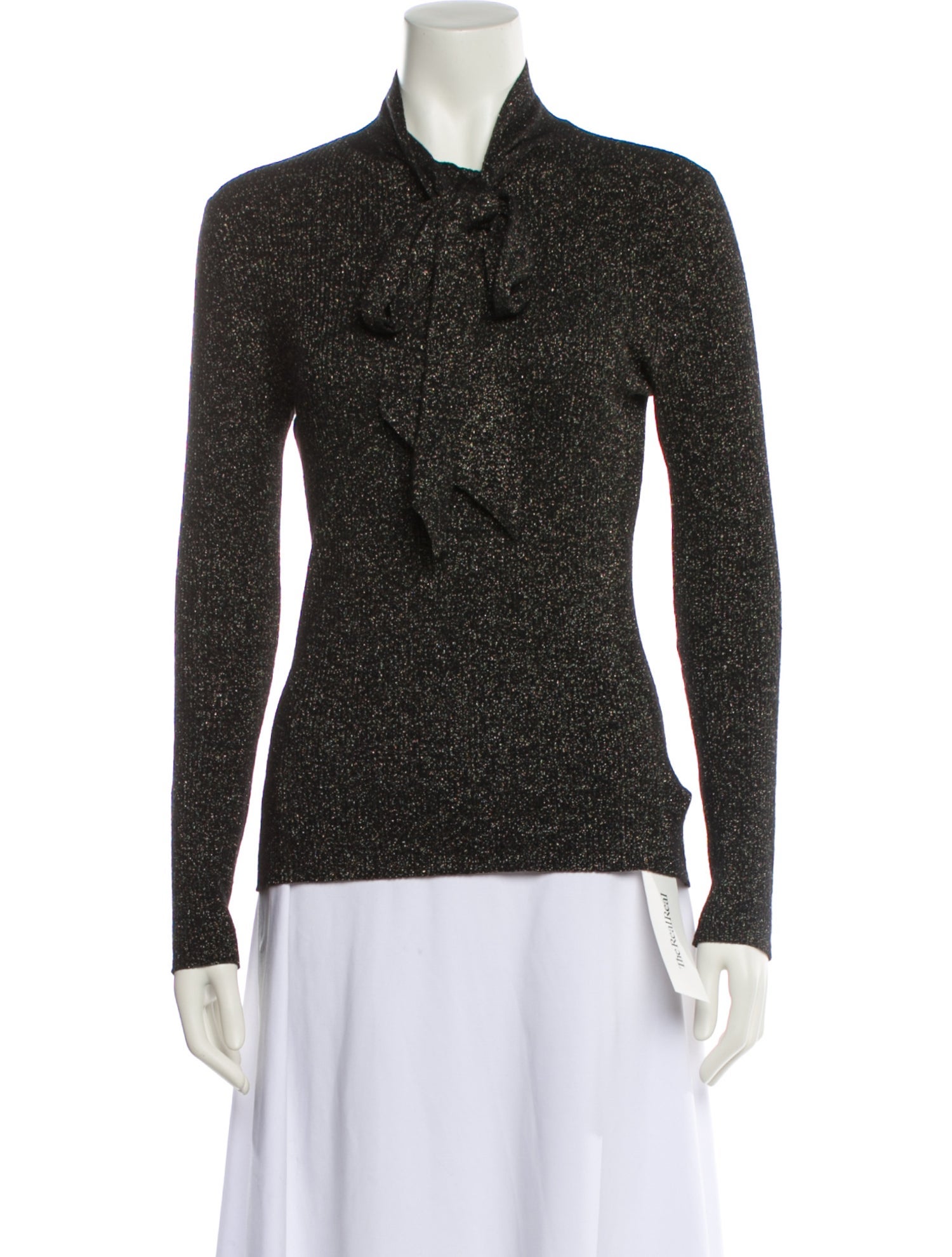 St. John Wool Mock Neck Top