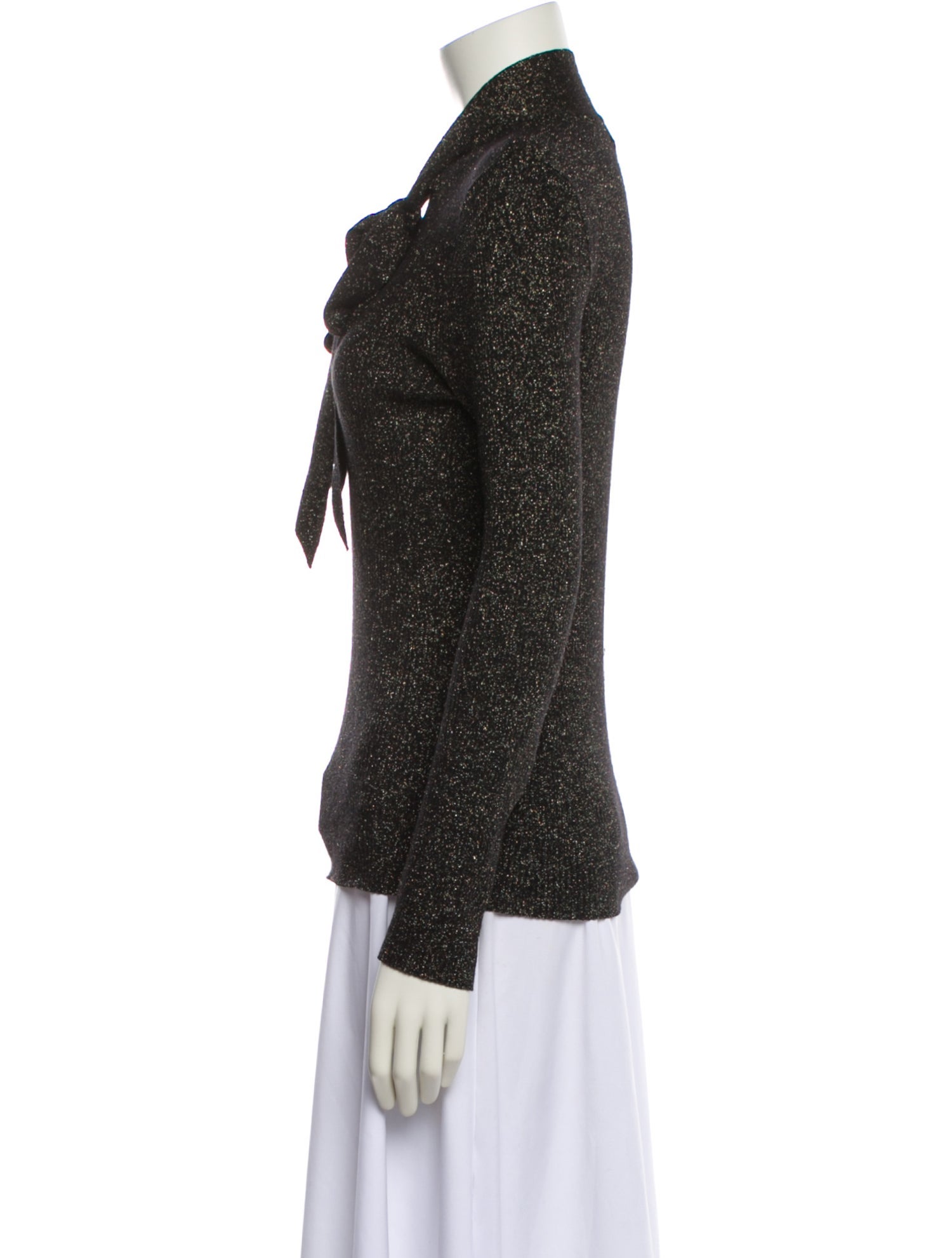 St. John Wool Mock Neck Top