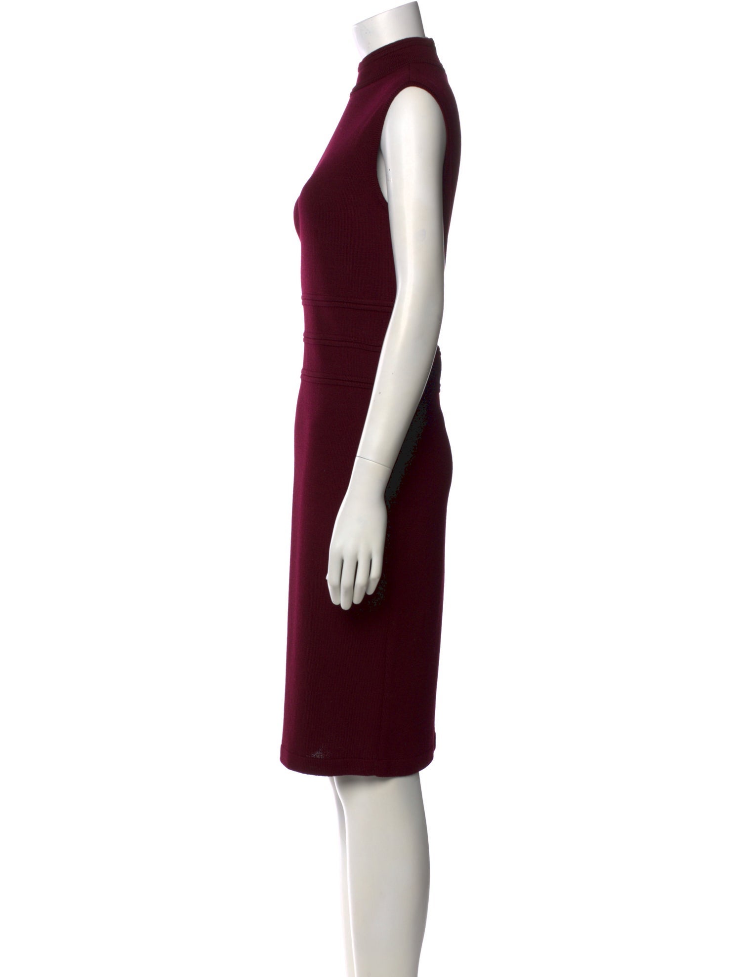 St. John Collection Mock Neck Knee-Length Dress