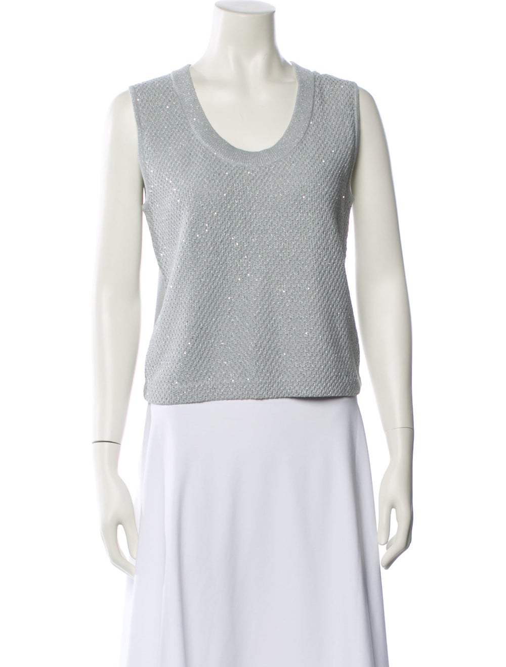 St. John Two-Piece Set Silver Sequin Embellishmen… - image 4