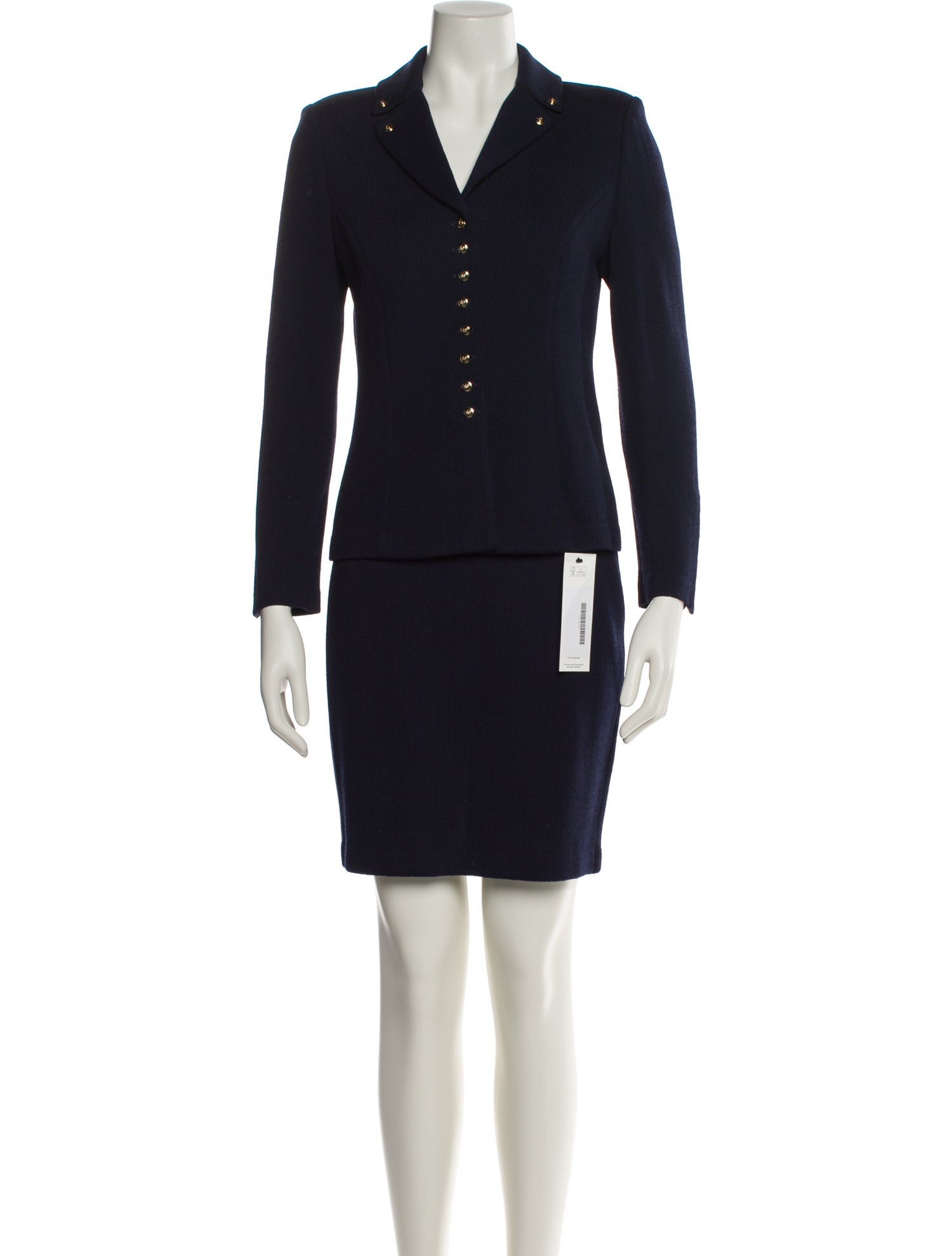 St. John Wool Crystal Embellishments Skirt Set