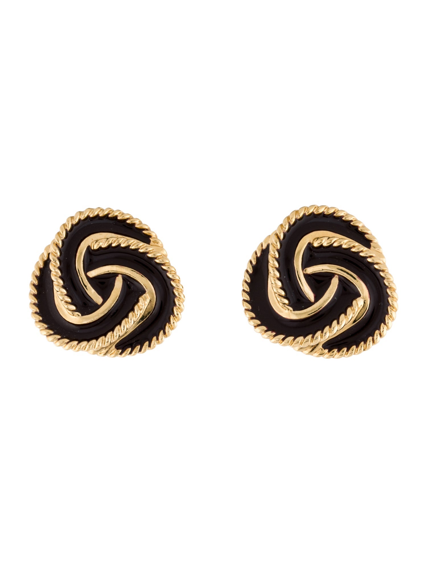 St. John Enamel Clip On Earrings