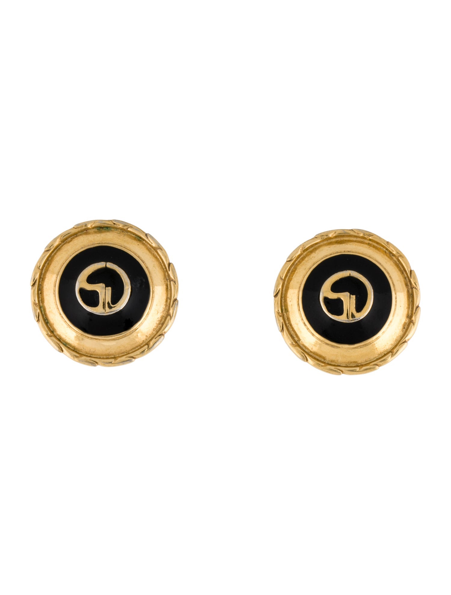 St. John Enamel Clip On Earrings