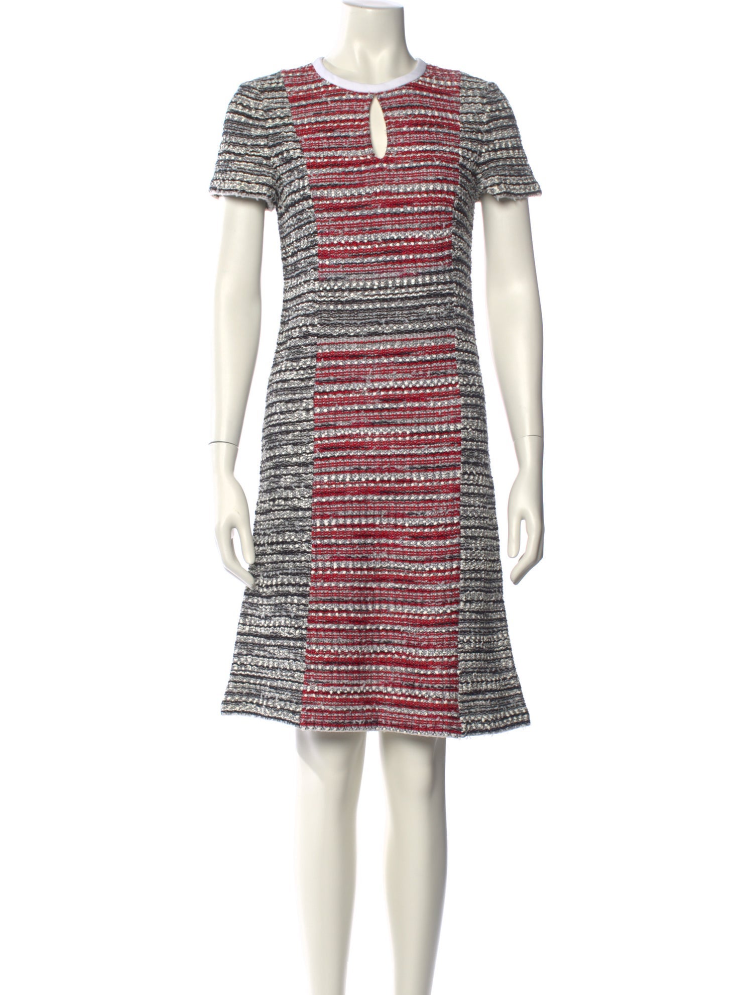 St. John Striped Knee-Length Dress