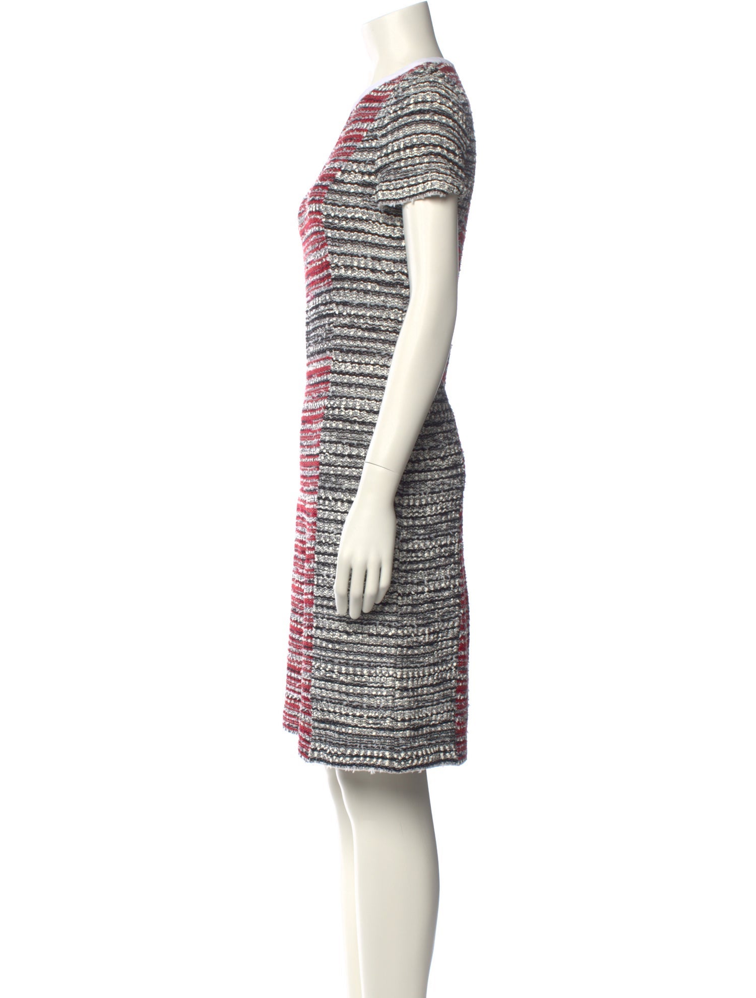 St. John Striped Knee-Length Dress